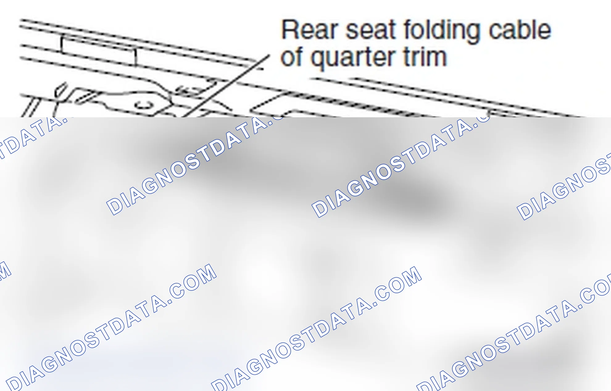 Scheme 17: << C >> REAR SEAT FOLDING CABLE REMOVAL
