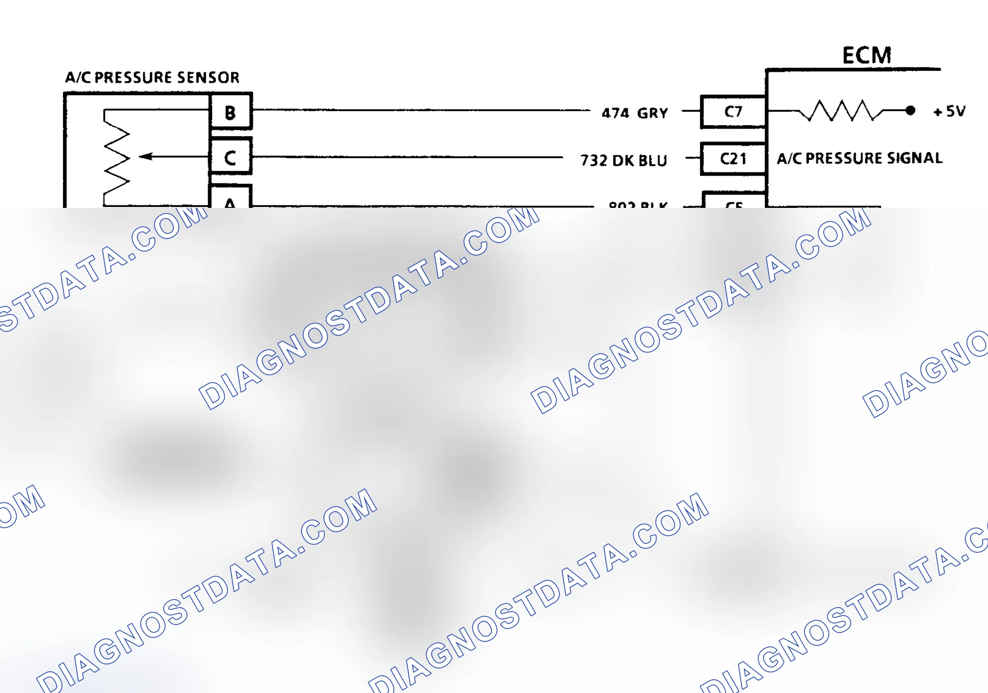 Scheme 234: Code 66, Schematic, W Body A/C Psi. Sensor