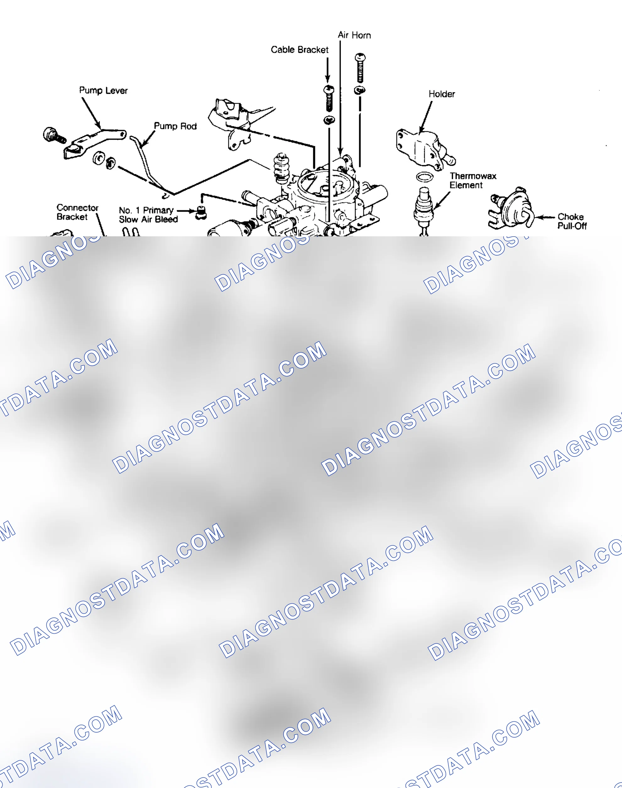 Scheme 11: Exploded View of Hitachi DFB 306 Carburetor Assembly