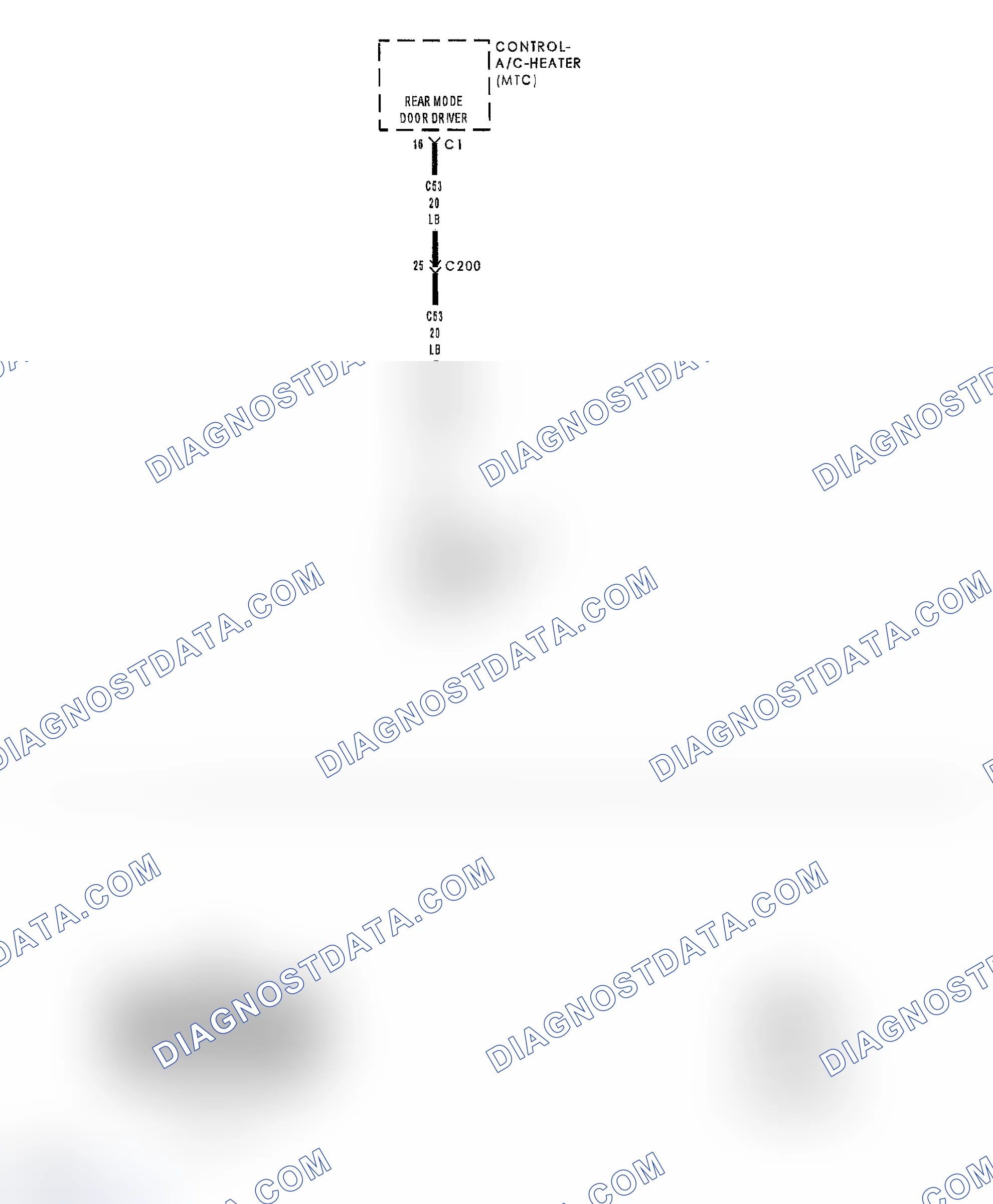 Scheme 22: B103C-REAR MODE DOOR CONTROL CIRCUIT HIGH (MTC)