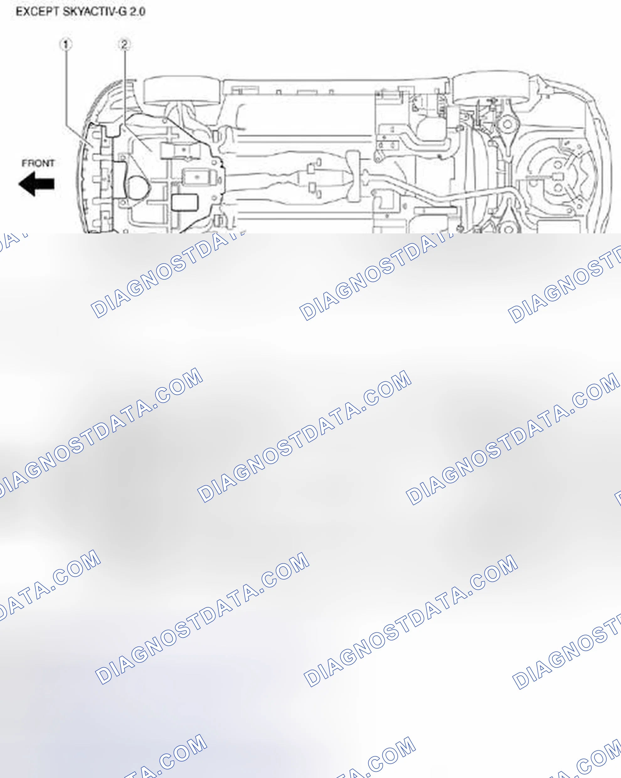 Scheme 2: Identifying Aerodynamic Under Cover No.1, Floor Under Cover And Aerodynamic Under Cover No.2