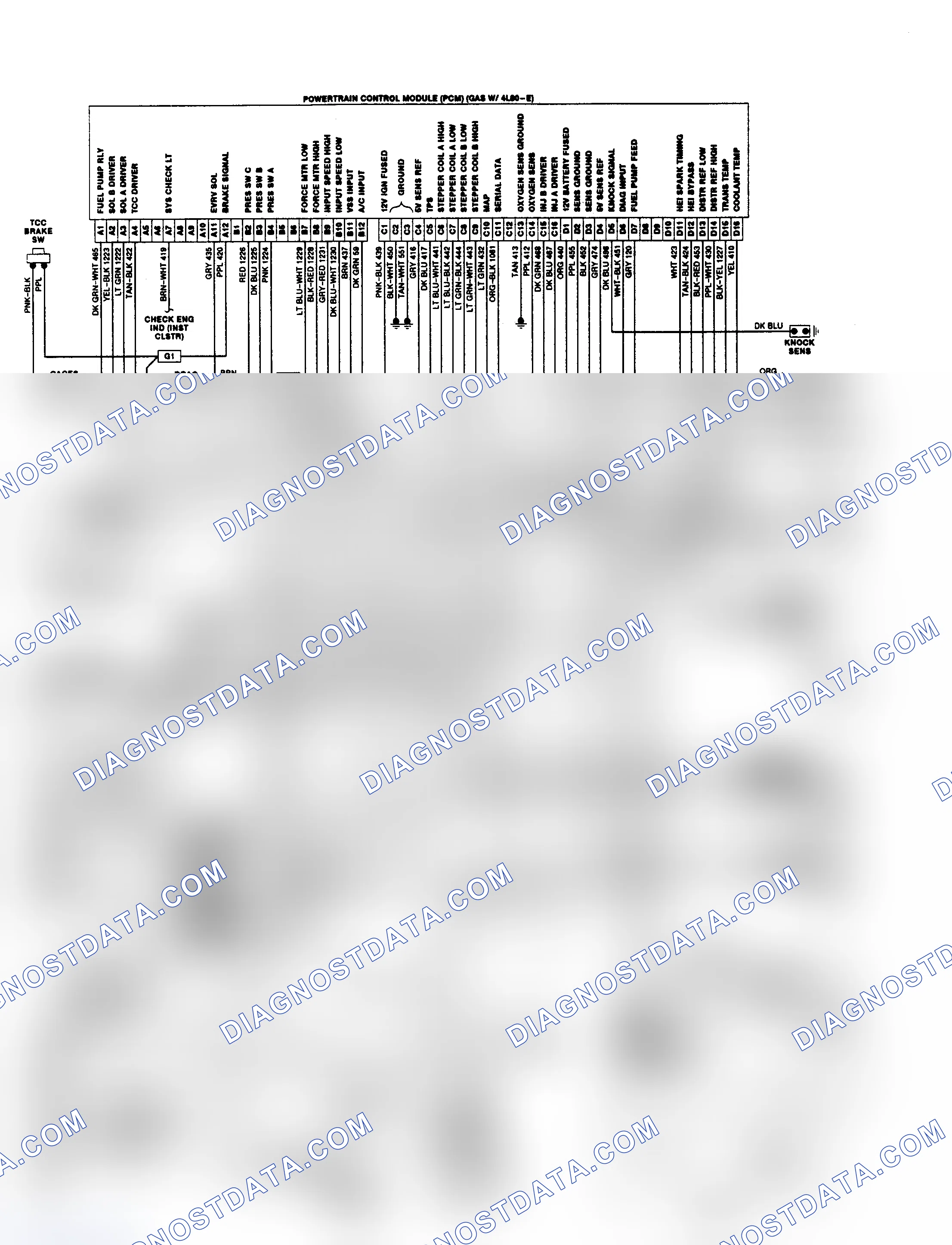 Scheme 9: Wiring Diagram ("G" Series 5.7/7.4L w/ 4L80-E Trans.)