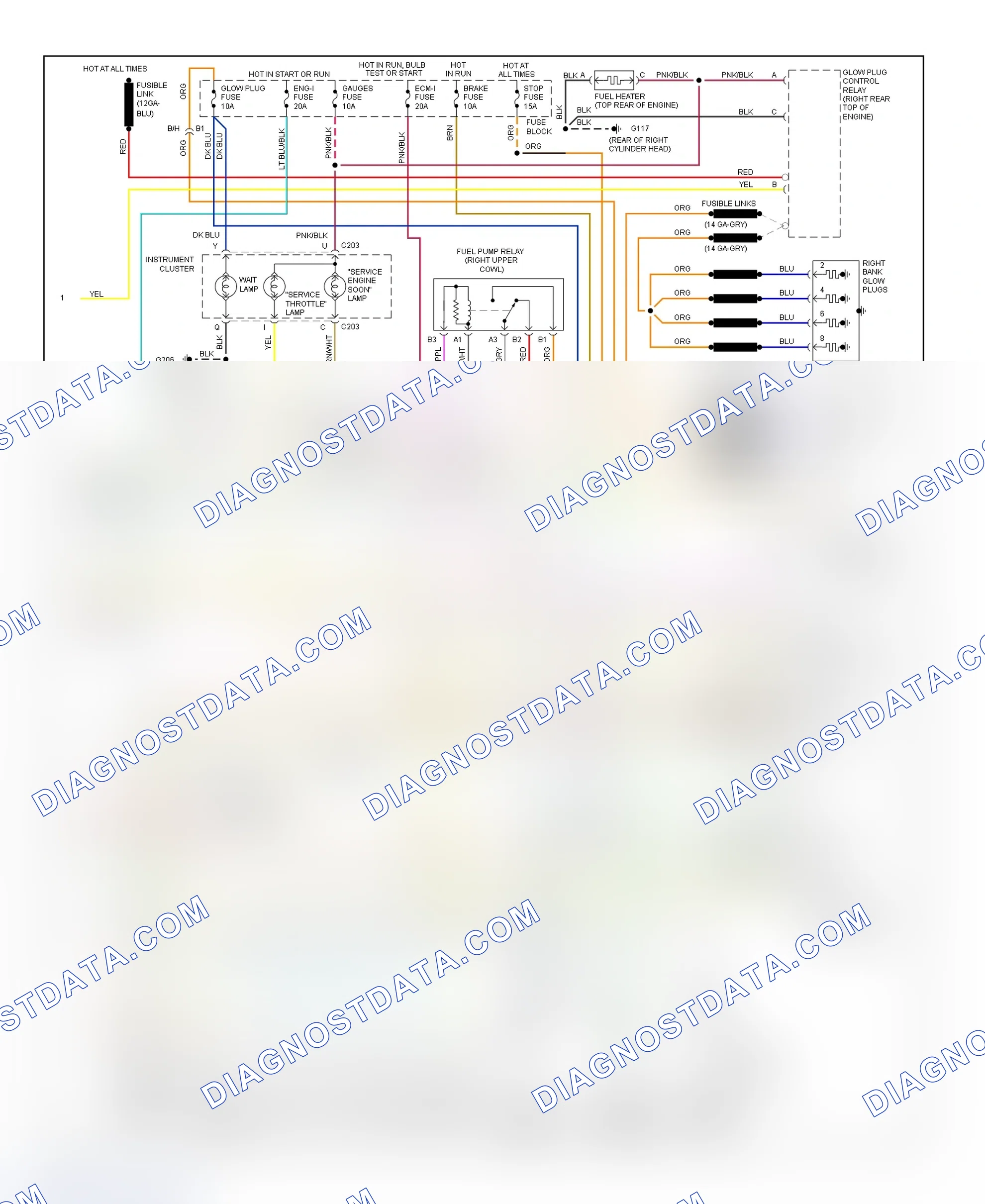 Scheme 230: Wiring Diagram ("C" & "K" Series Pickup, & Sierra - Diesel VIN F & P With M/T - 2 Of 2)