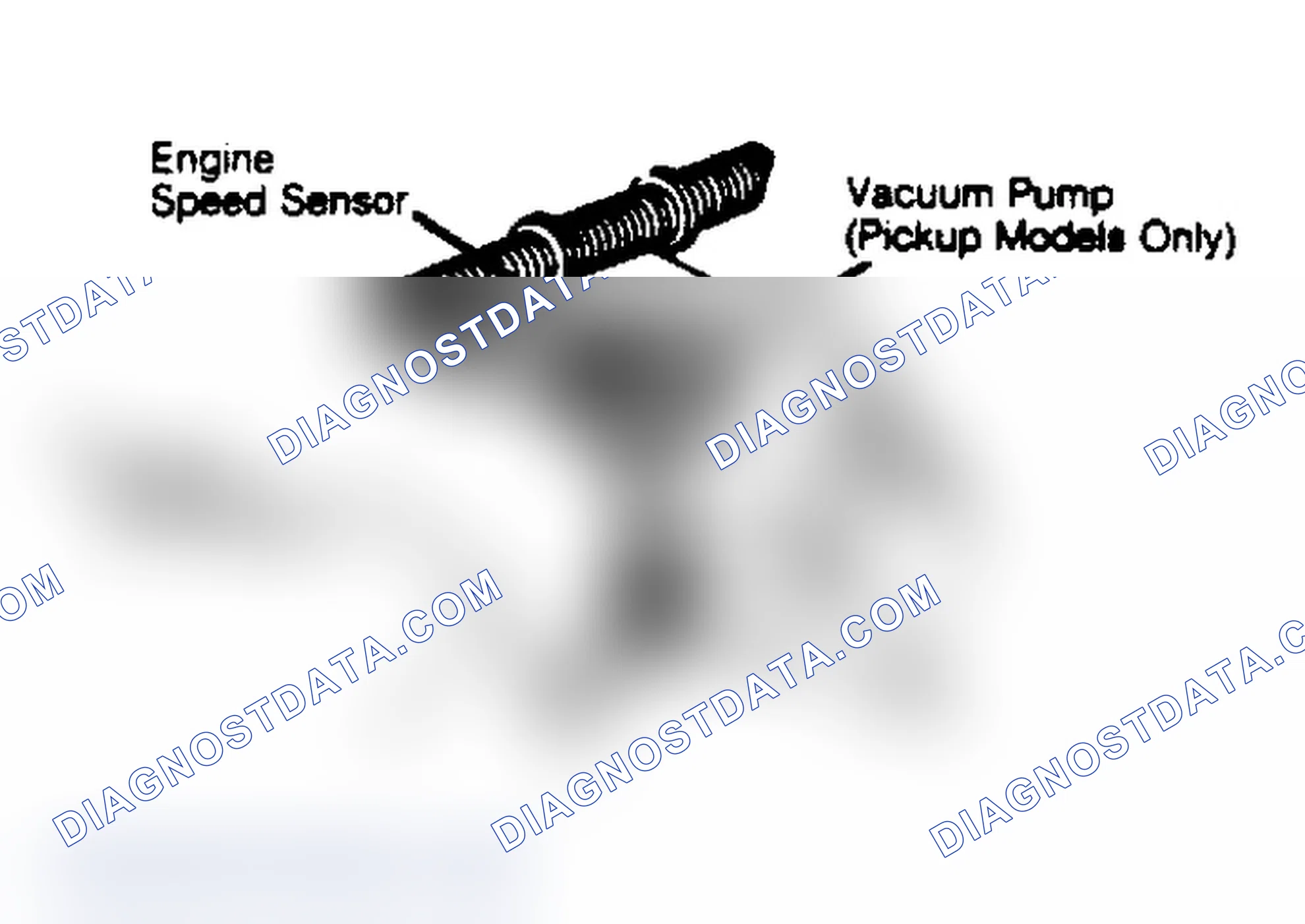 Scheme 229: Engine Speed Sensor Location (Pickup Models Only)