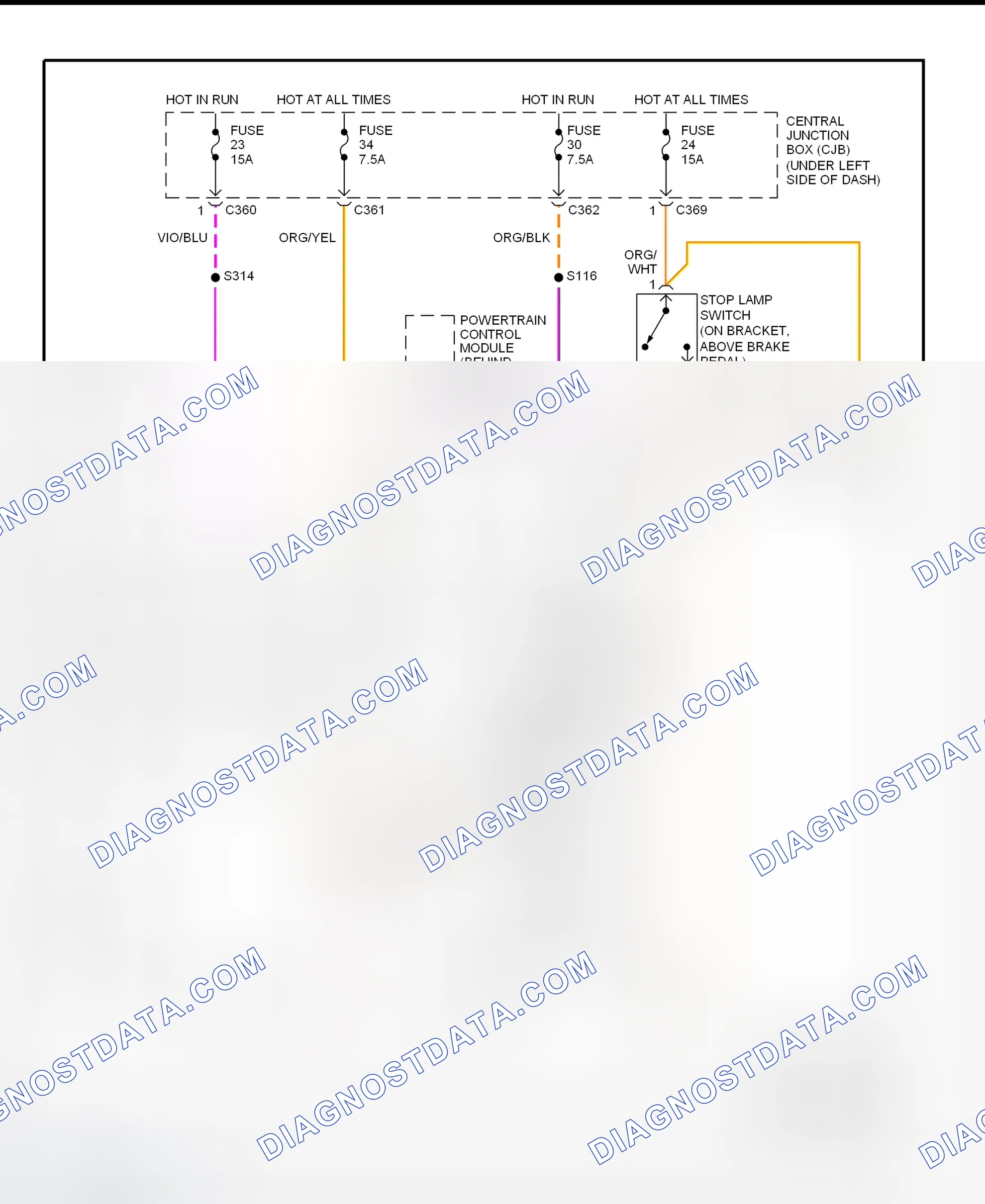 Scheme 91: Shift Interlock System Wiring Diagram (1998 Contour & Mystique)