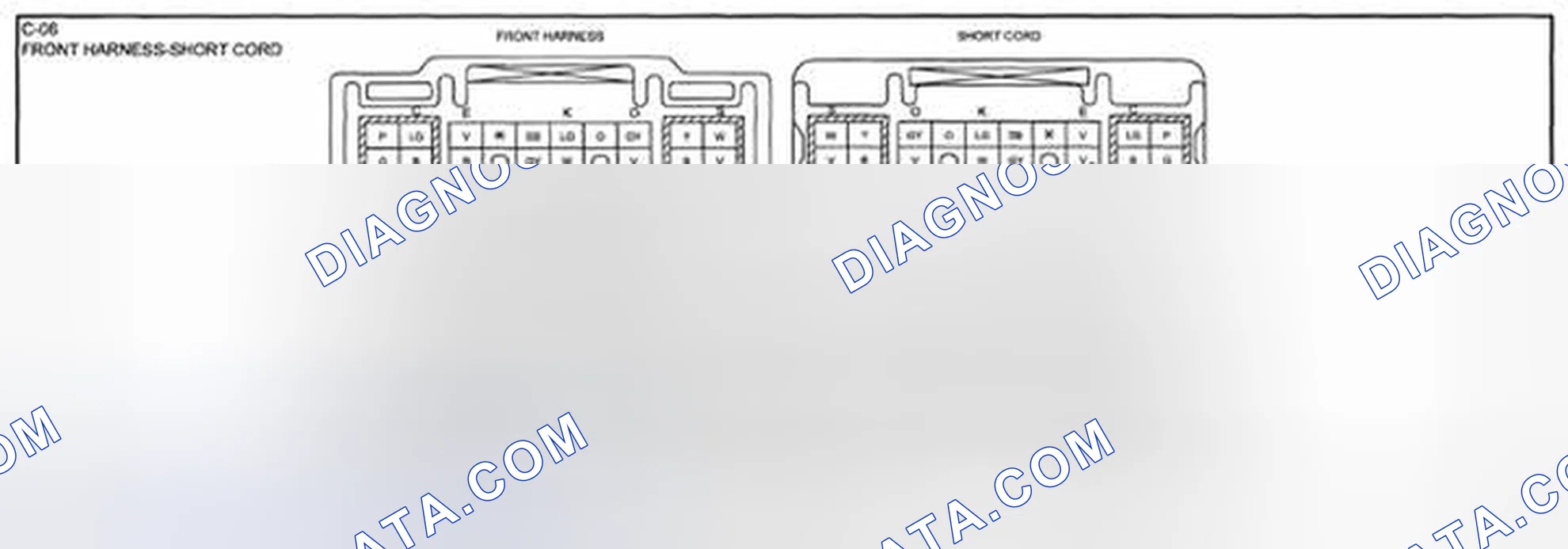 Scheme 40: Identifying Front And Short Cord Harness Connector Terminals (C-06)