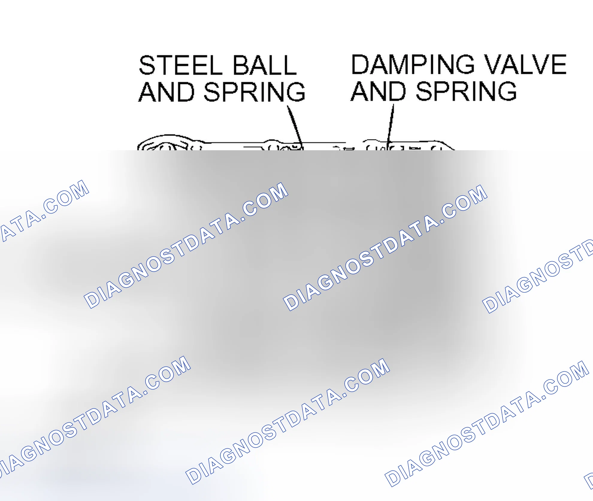 Scheme 864: >> A << SPRING, STEEL BALL, DAMPING VALVE AND DAMPING VALVE SPRING INSTALLATION