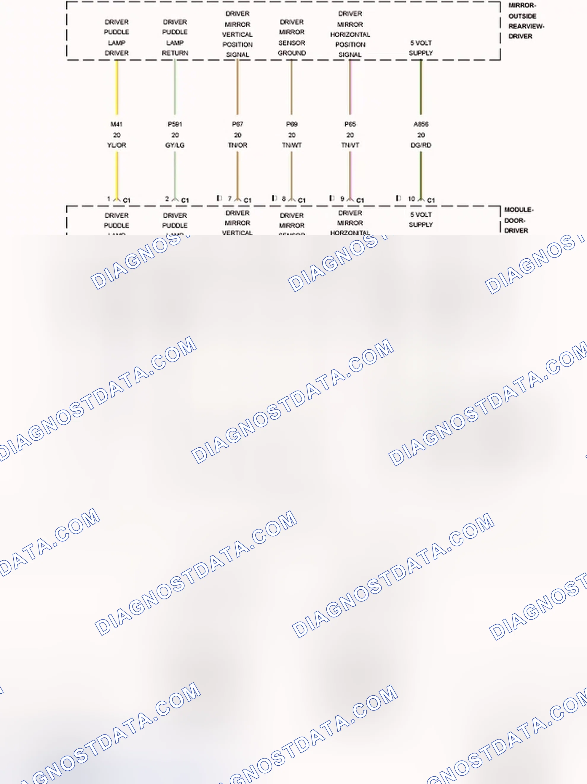 Scheme 39: B164A-11-DRIVER MIRROR SIGNAL LAMP CONTROL - CIRCUIT SHORT TO GROUND