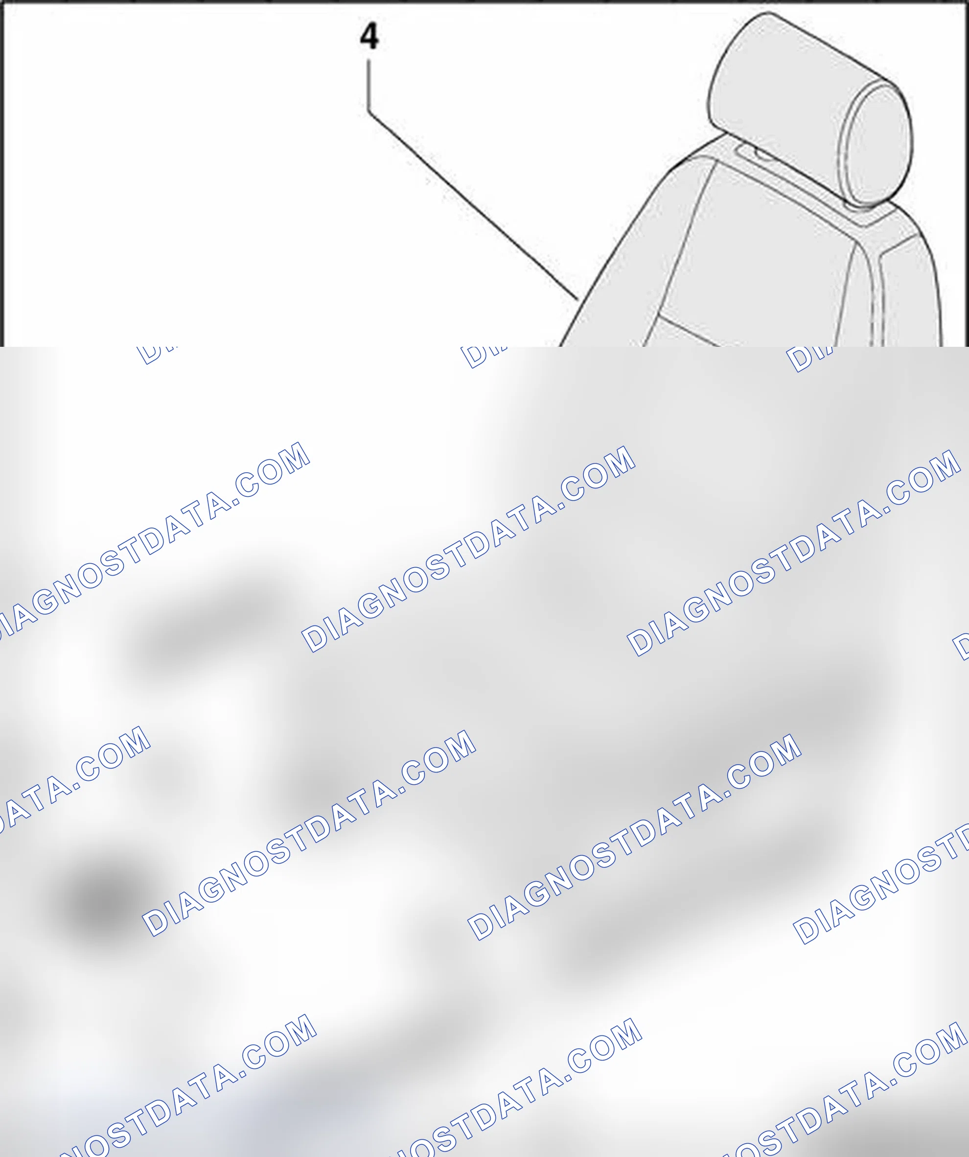 Scheme 222: Removing and installing front seat rail cover for front seat