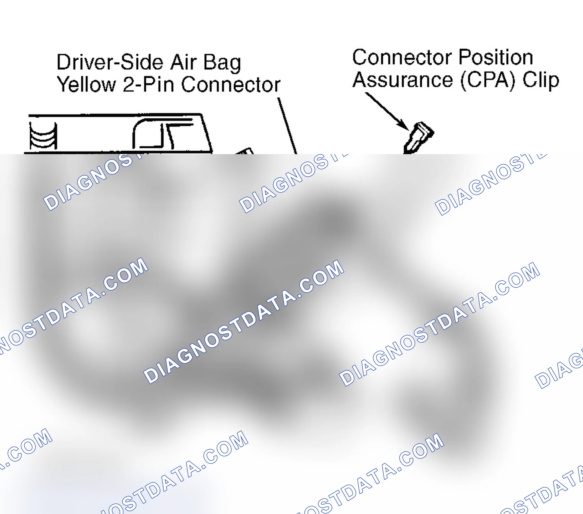 Scheme 57: Identifying Driver Air Bag Yellow 2-Pin Connector (Montana, Silhouette & Venture)