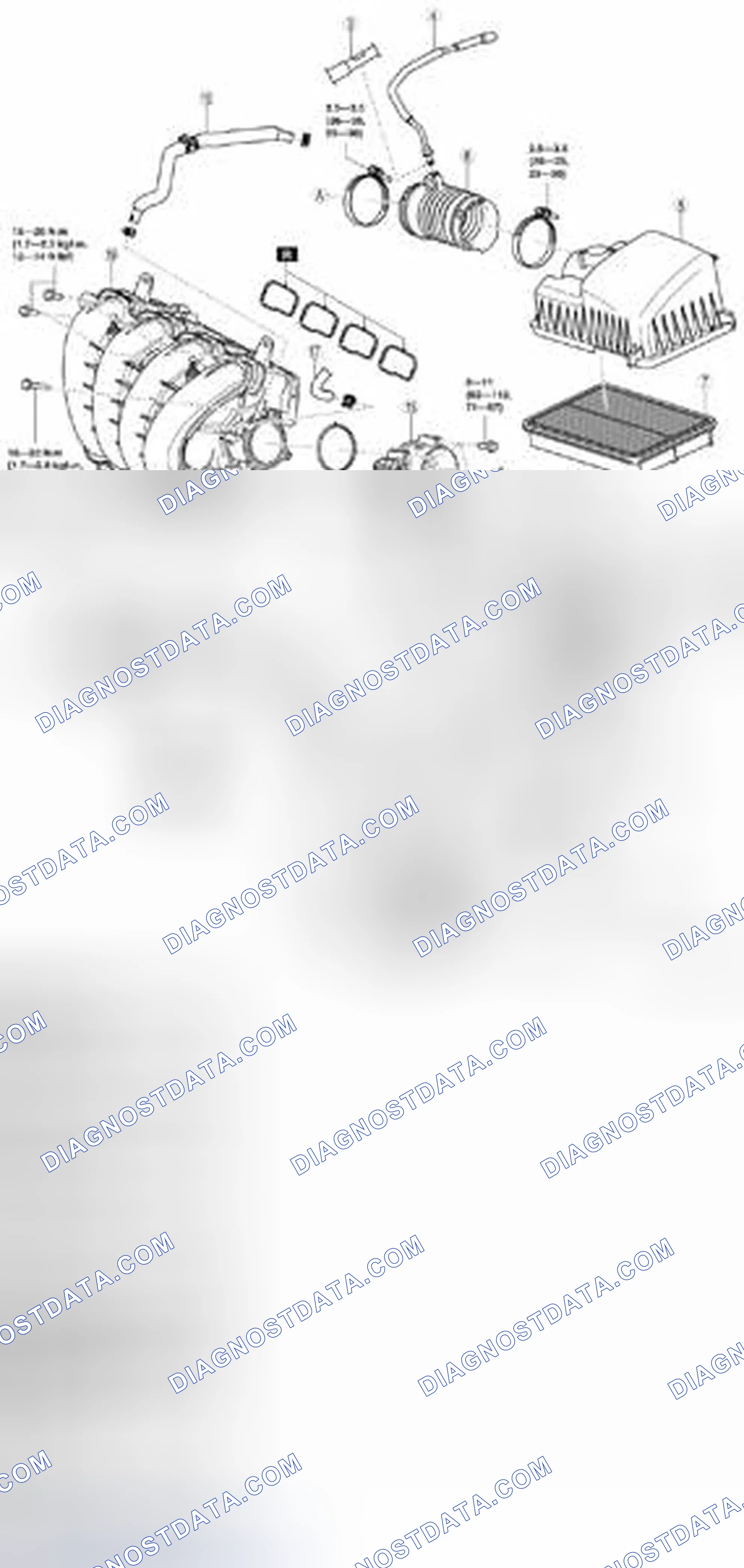 Scheme 170: Intake-Air System With Torque Specifications