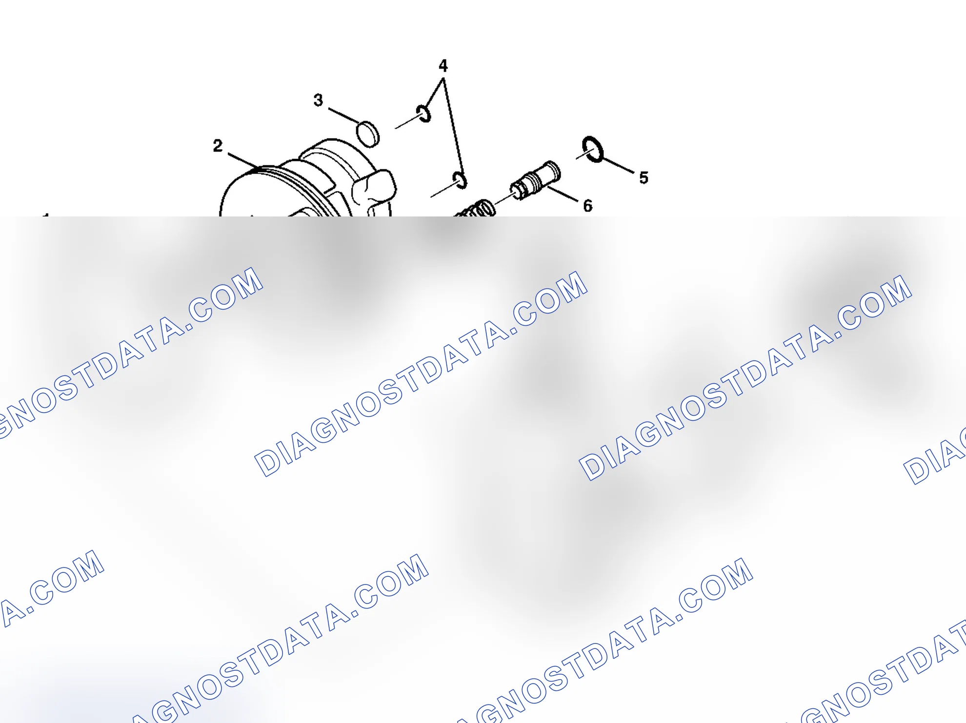 Scheme 4: Power Steering Pump Disassembled View (Regular)