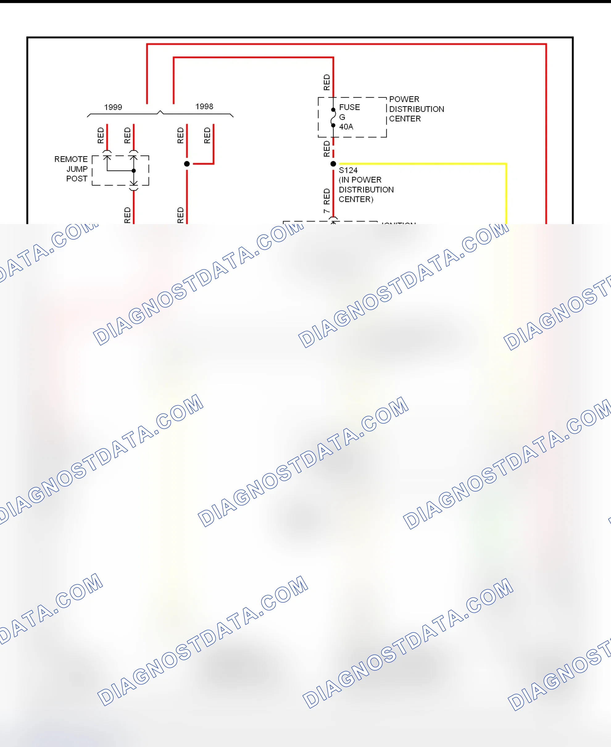 Fig. 6: Starting System Wiring Diagram (Concorde, Intrepid, LHS & 300M)