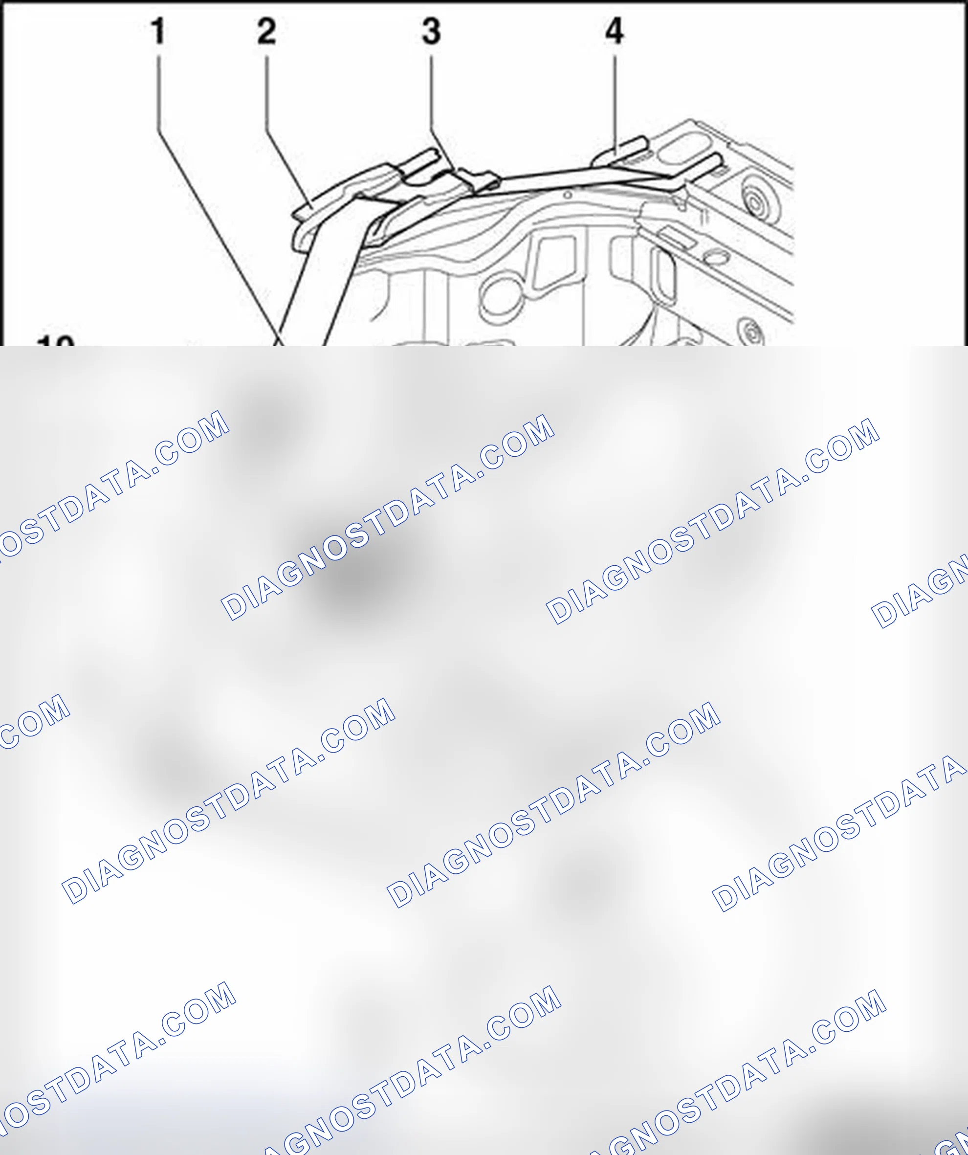 Scheme 45: Rear 3-point seat belt with belt tensioner, assembly overview