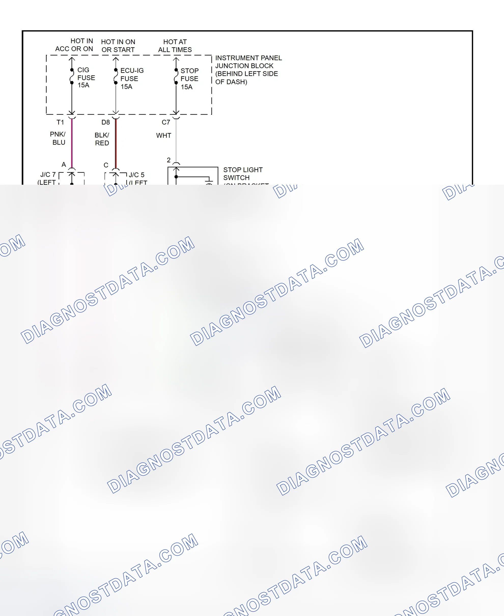 Scheme 289: Shift Interlock System Wiring Diagram (2001 - Lexus ES300)
