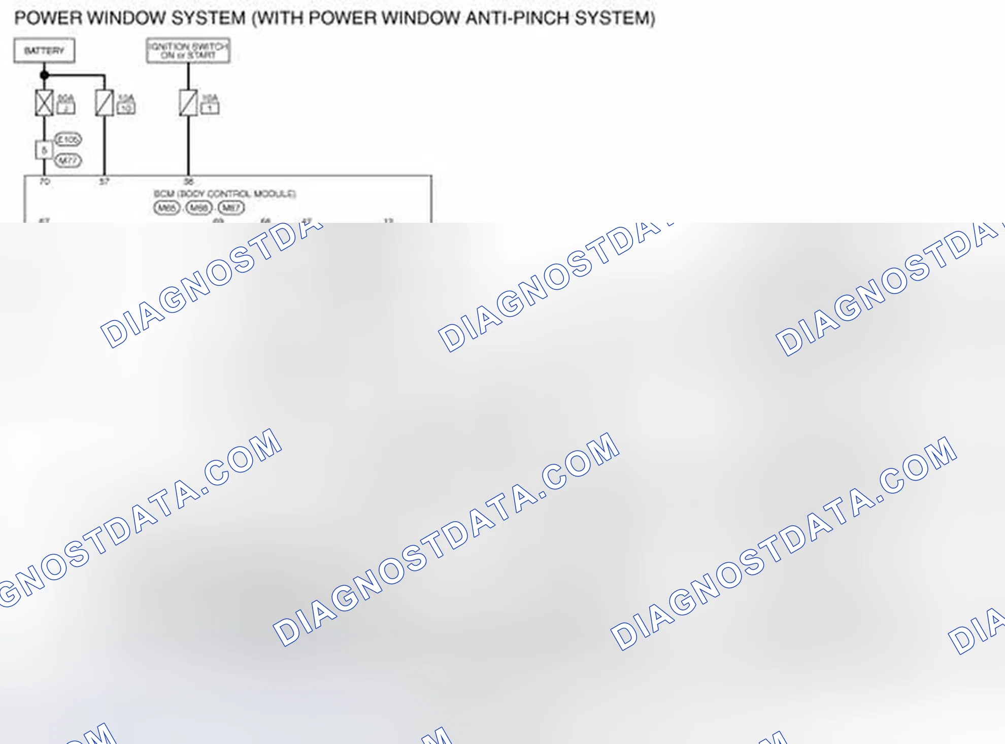 Scheme 30: Wiring Diagram - POWER WINDOW CONTROL SYSTEM (WHIT POWER WINDOW ANTI-PINCH SYSTEM)