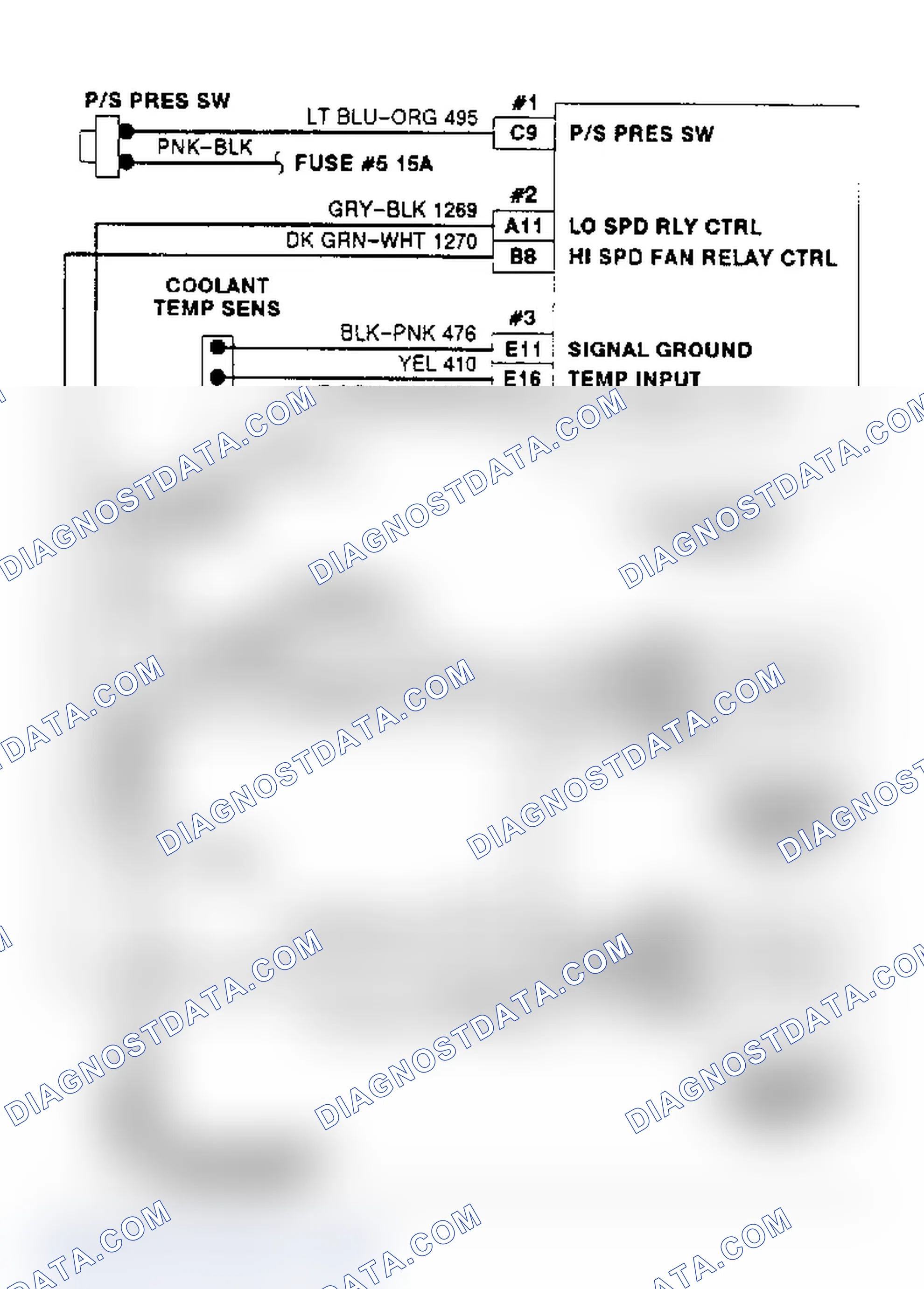 Scheme 10: Cooling Fan Wiring Diagram (DeVille & Fleetwood)