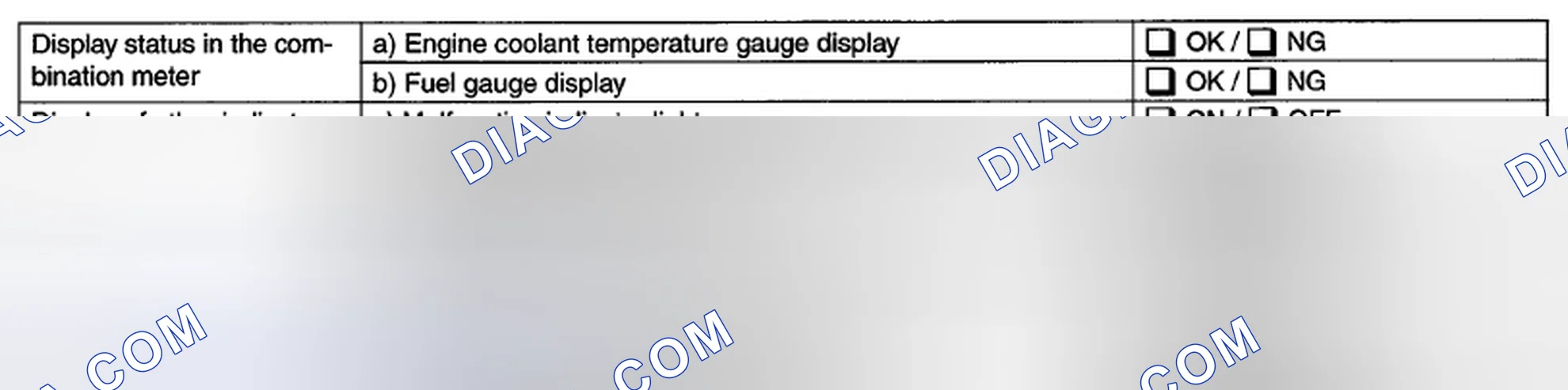Scheme 19: DISPLAY STATUS IN THE COMBINATION METER