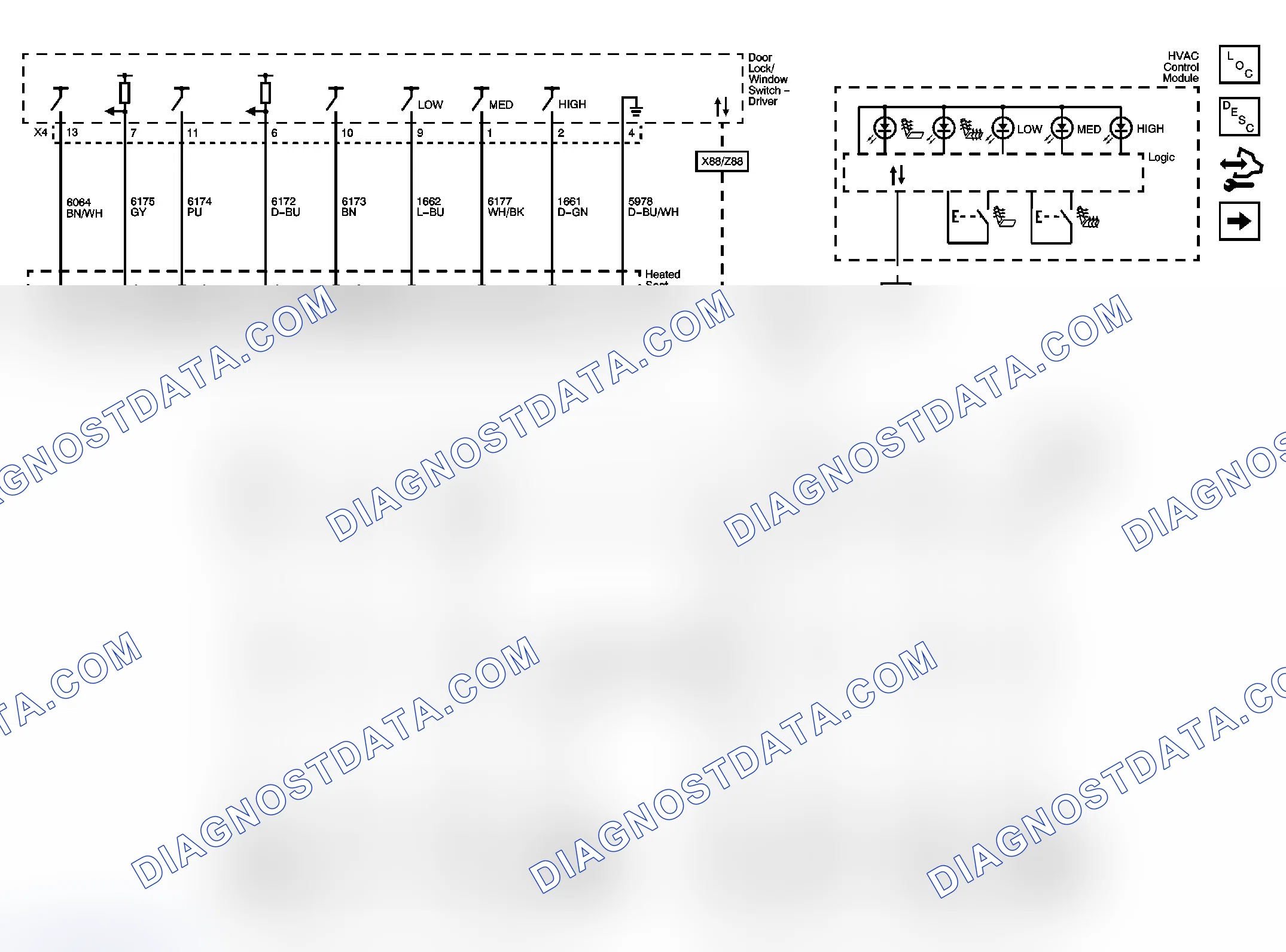 Scheme 100: Heated/Cooled Seat Schematics