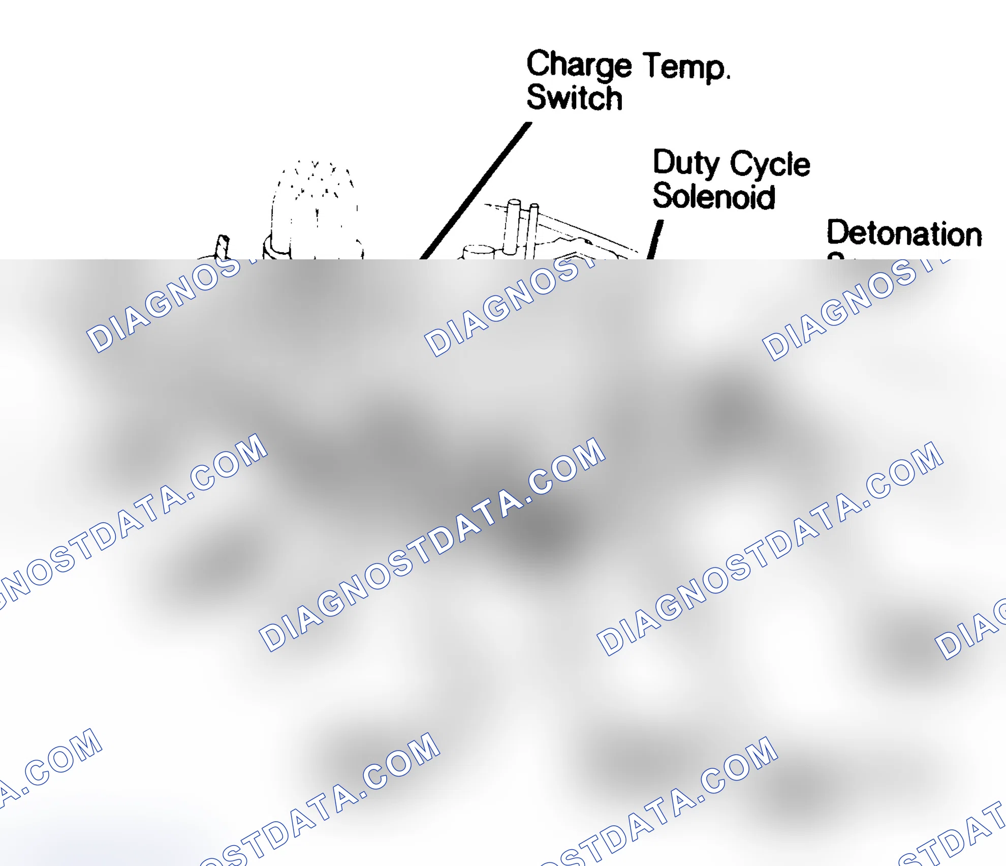 Scheme 45: Location of Data Sensors on 5.2L Engine (Front View)