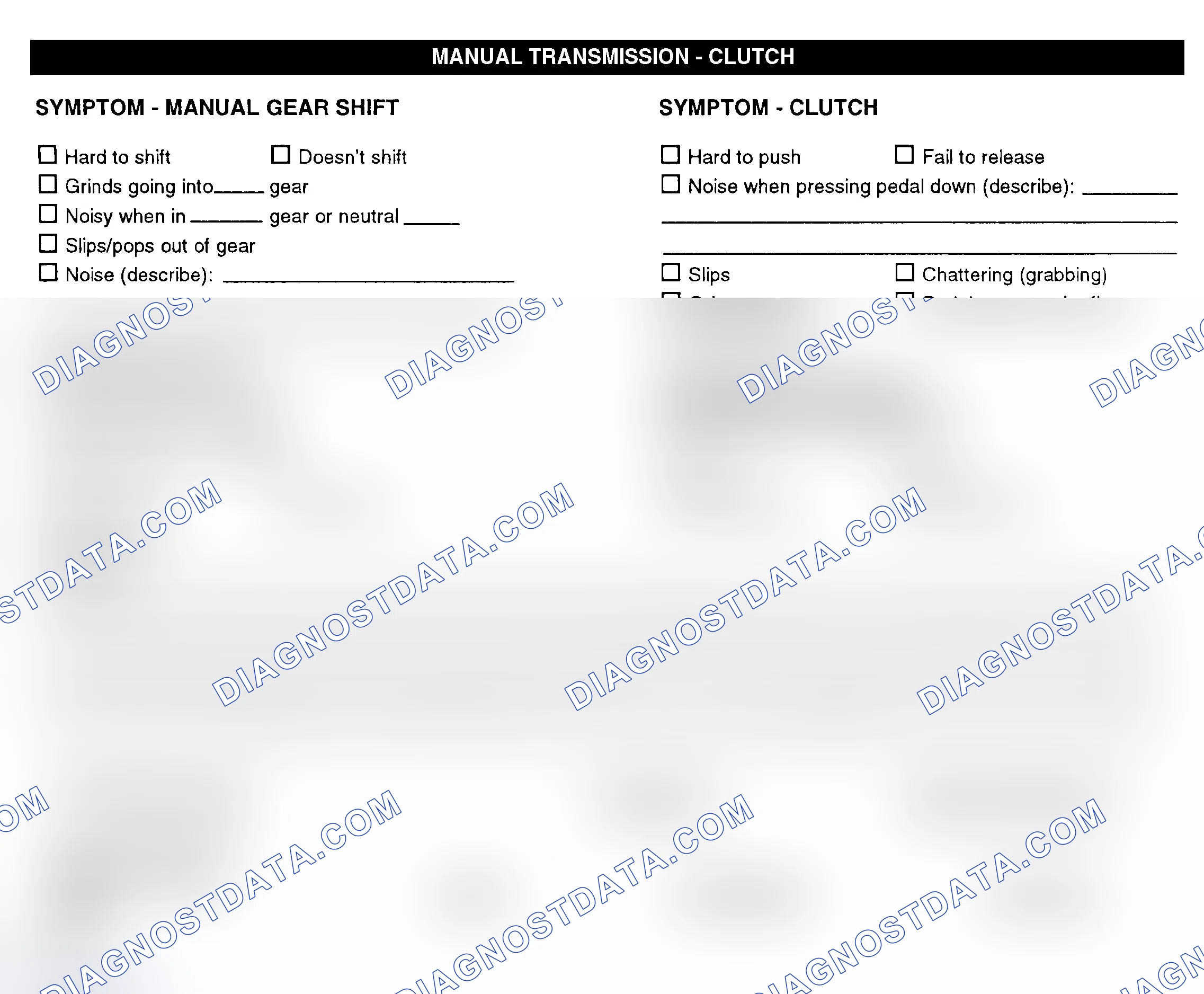 Scheme 10: Manual Transmission & Clutch