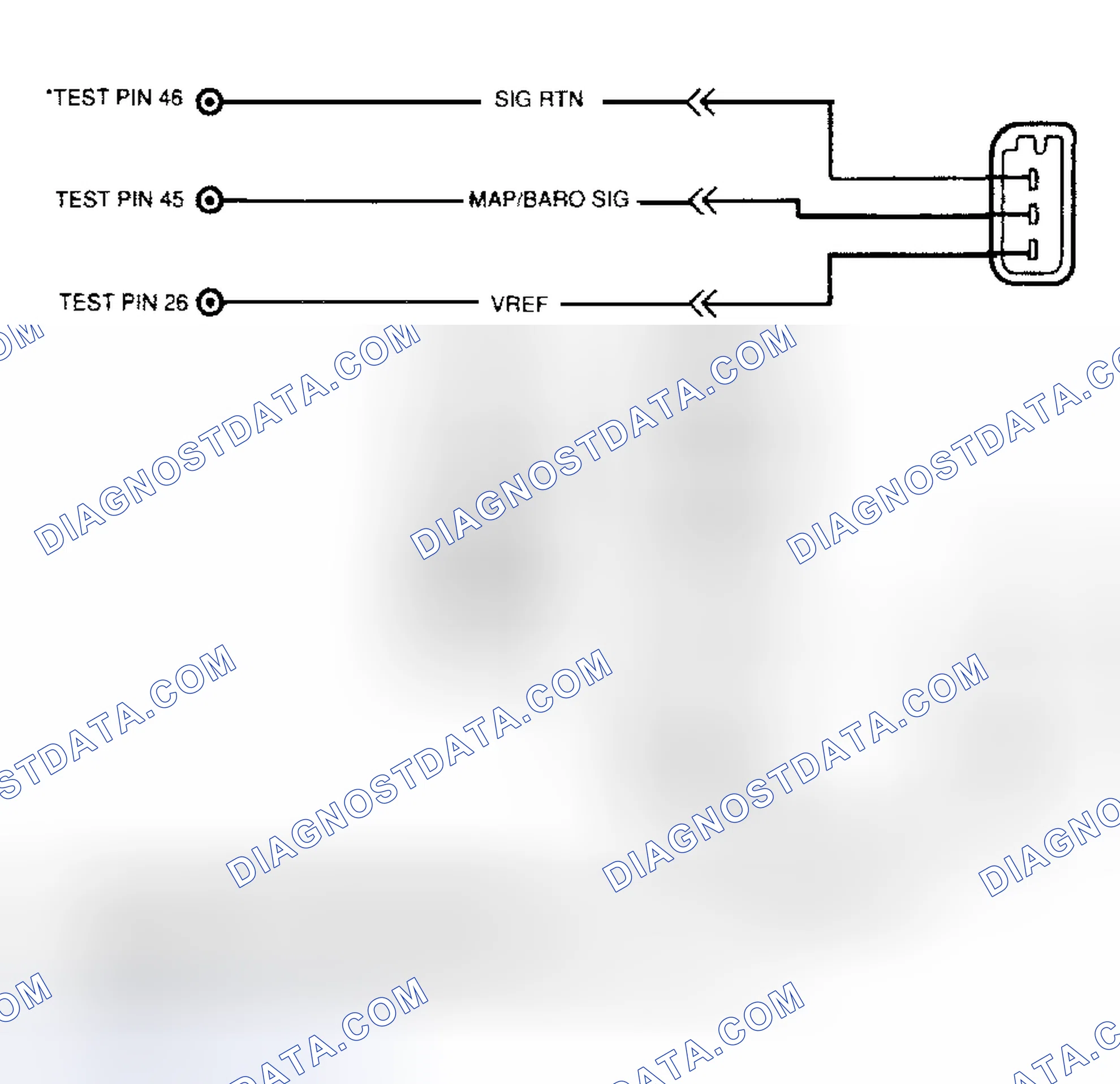 Scheme 76: MAP/BARO Sensor Circuits, Terminals & Tester Hookup
