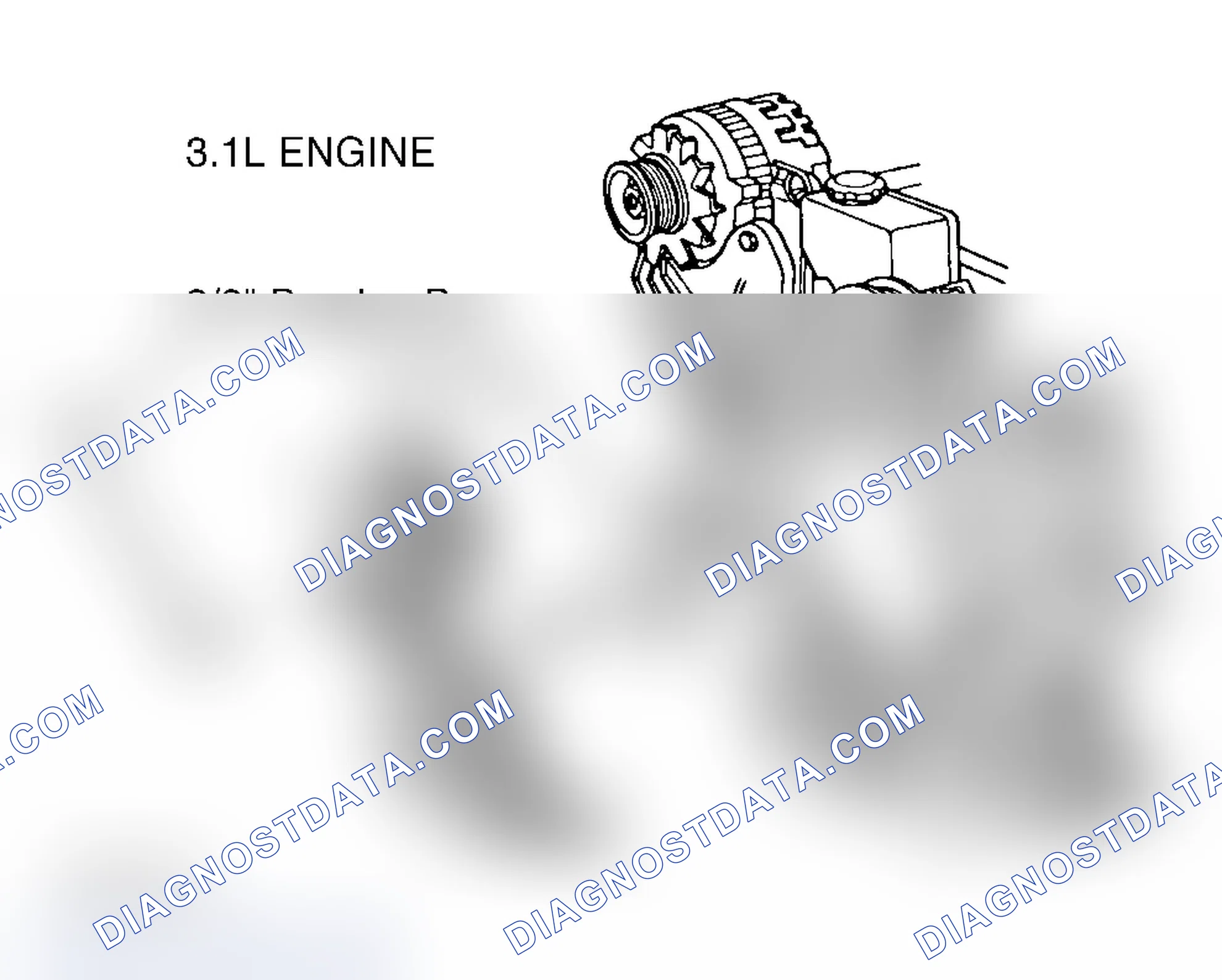 Scheme 3: SERPENTINE BELT ROUTING (3.1L)