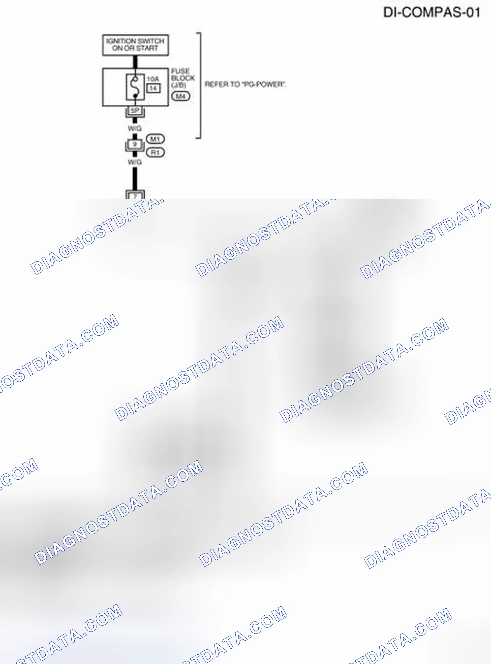 Scheme 73: Identifying Wiring Diagram (Without Homelink® Universal Transceiver) - DI-COMPAS-01