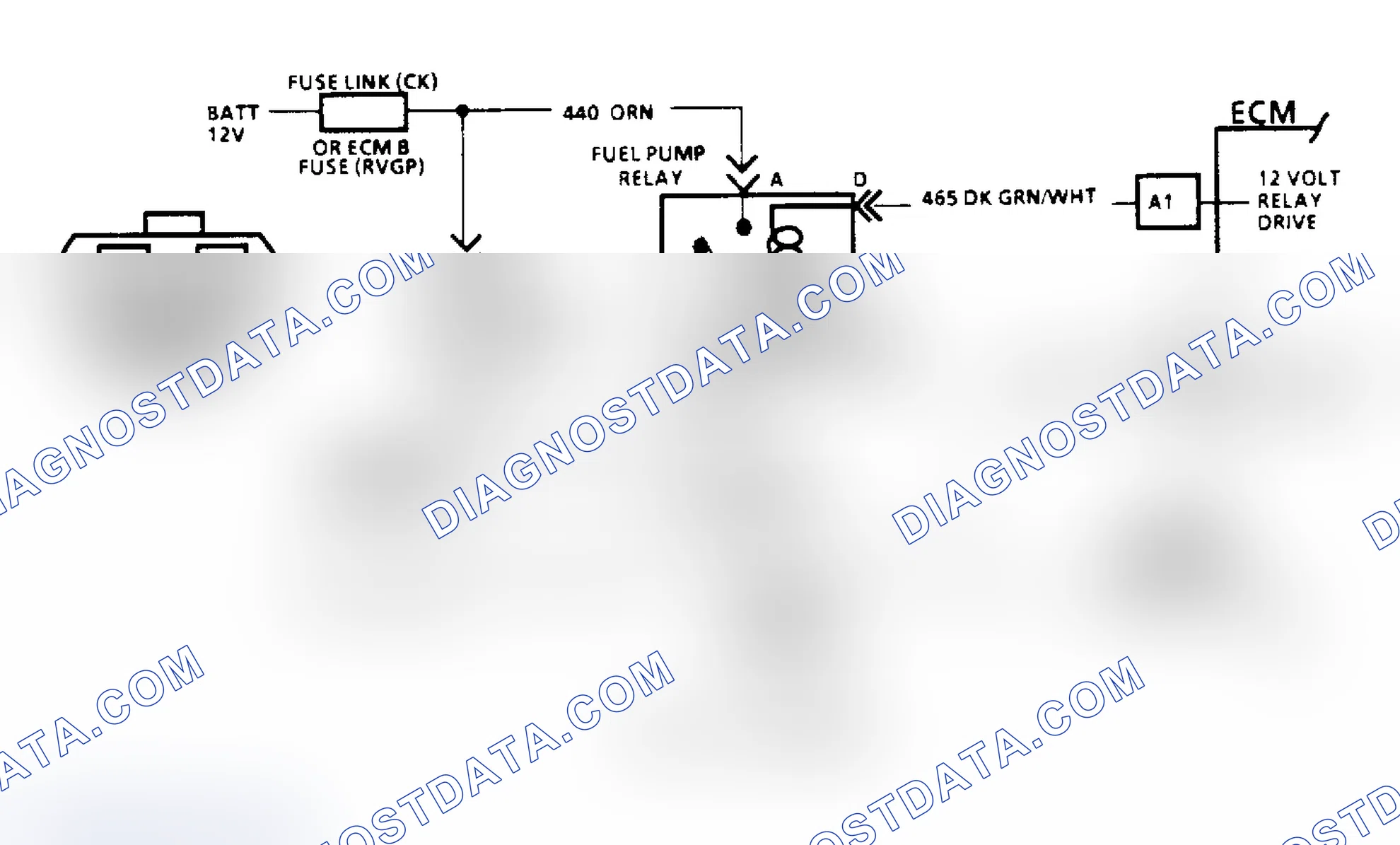 Scheme 146: Code 54 - Fuel Pump Ckt (Low Voltage) Schematic (All Others)