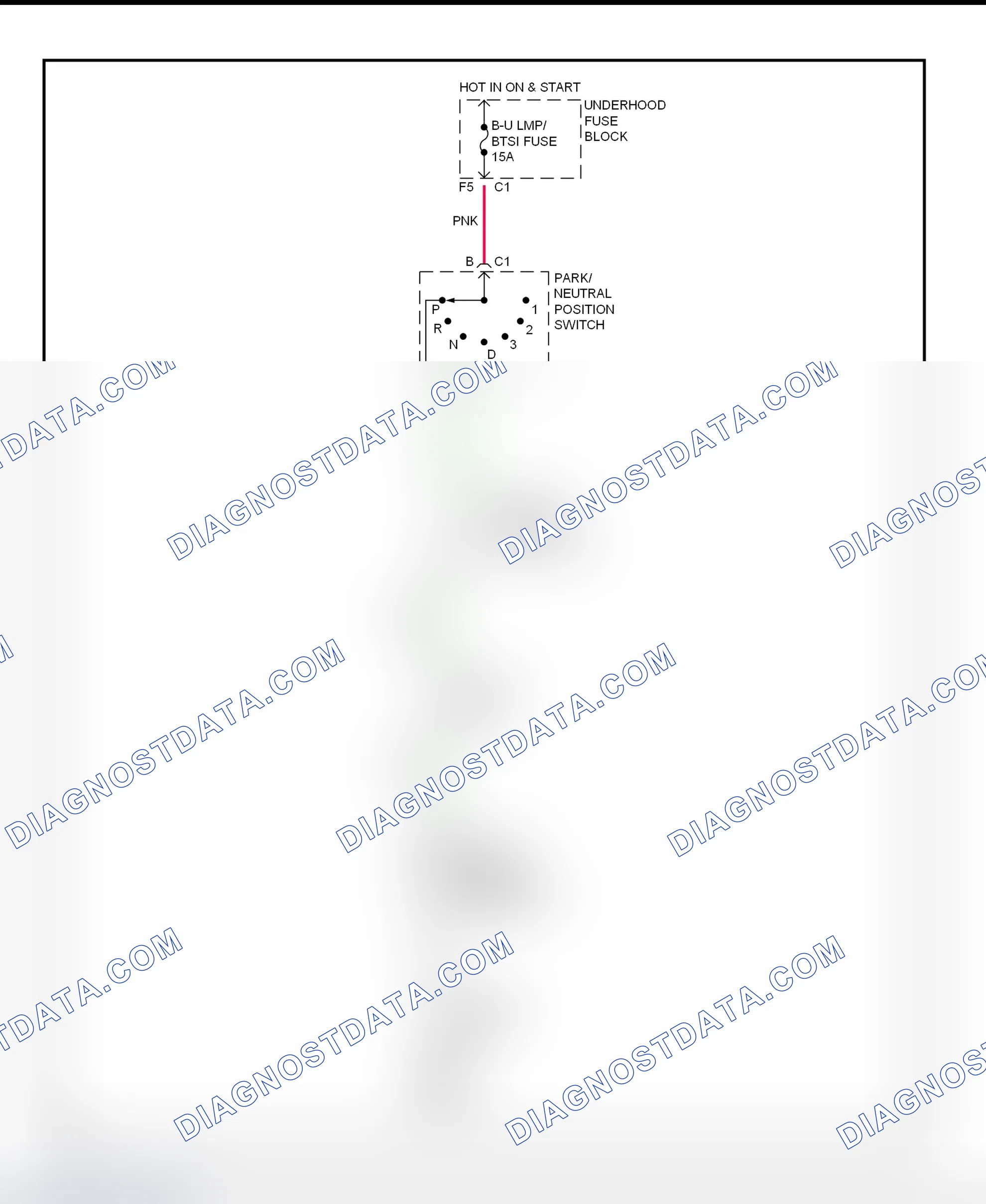 Fig. 24: Shift Interlock System Wiring Diagram (1999 Alero & Grand Am)