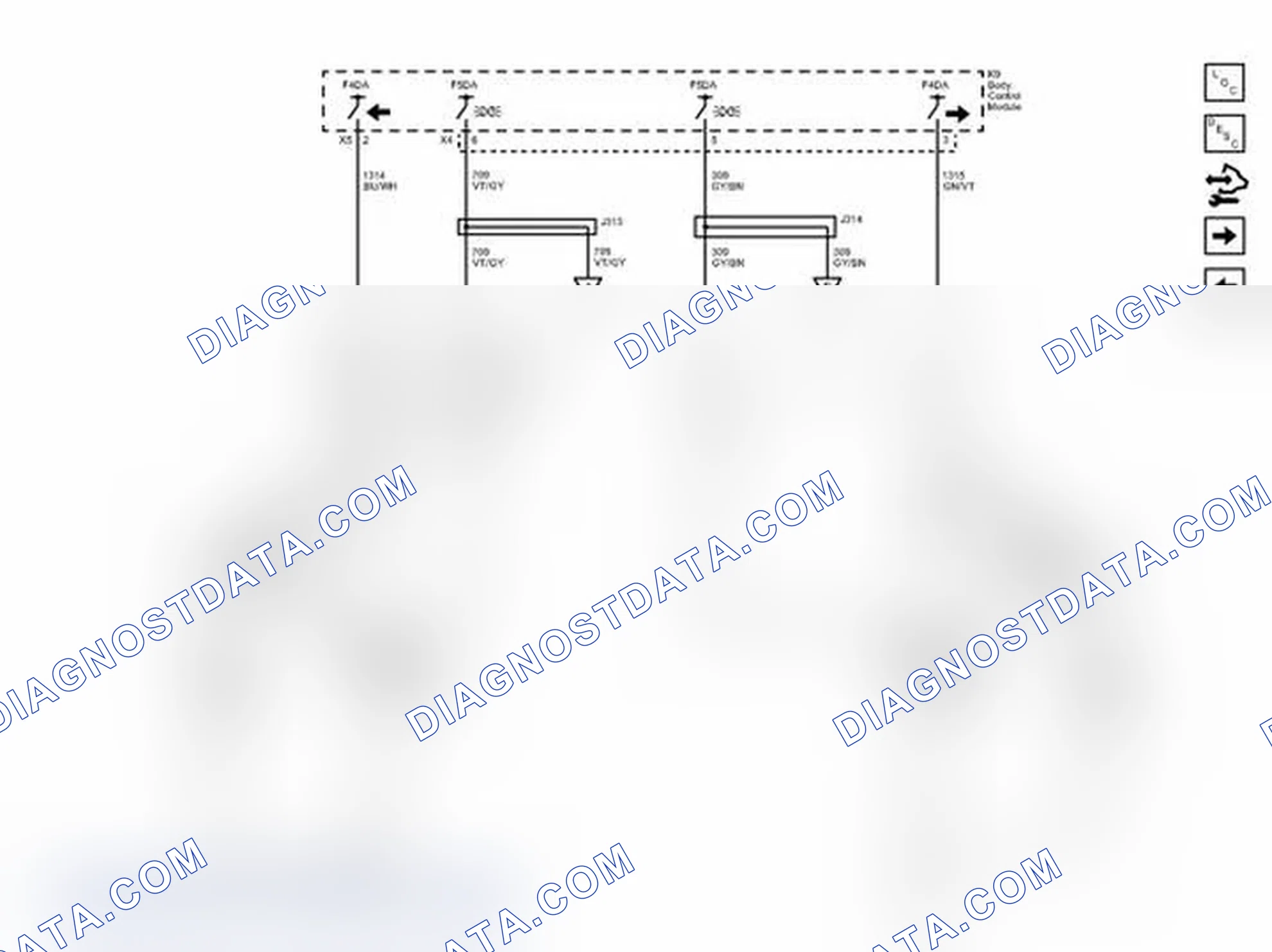 Scheme 5: Park Lamps and Front Turn Signal Lamps Wiring Schematics