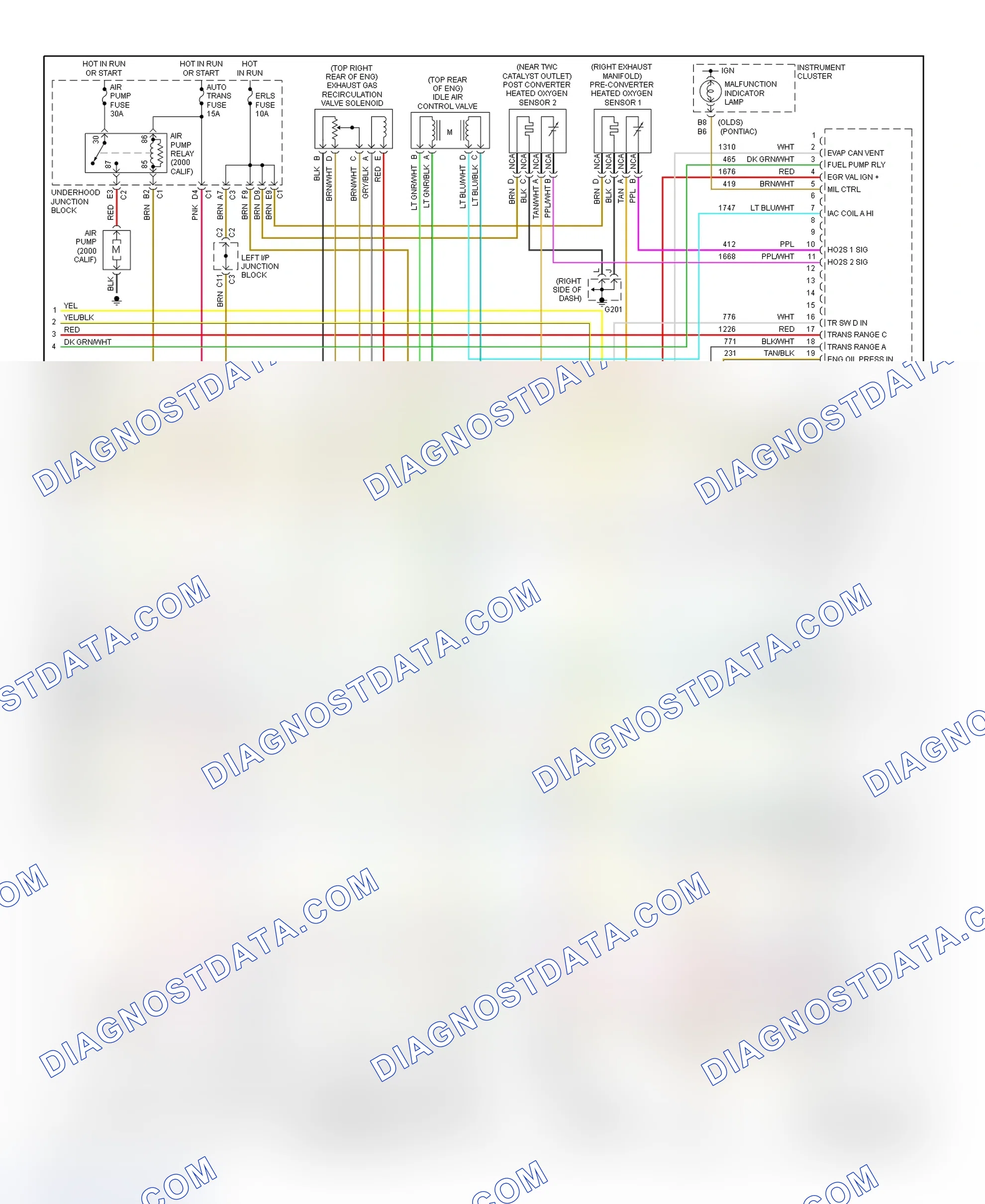 Scheme 6: PCM Wiring Diagram (Alero & Grand Am - 3.4L - 3 Of 3)
