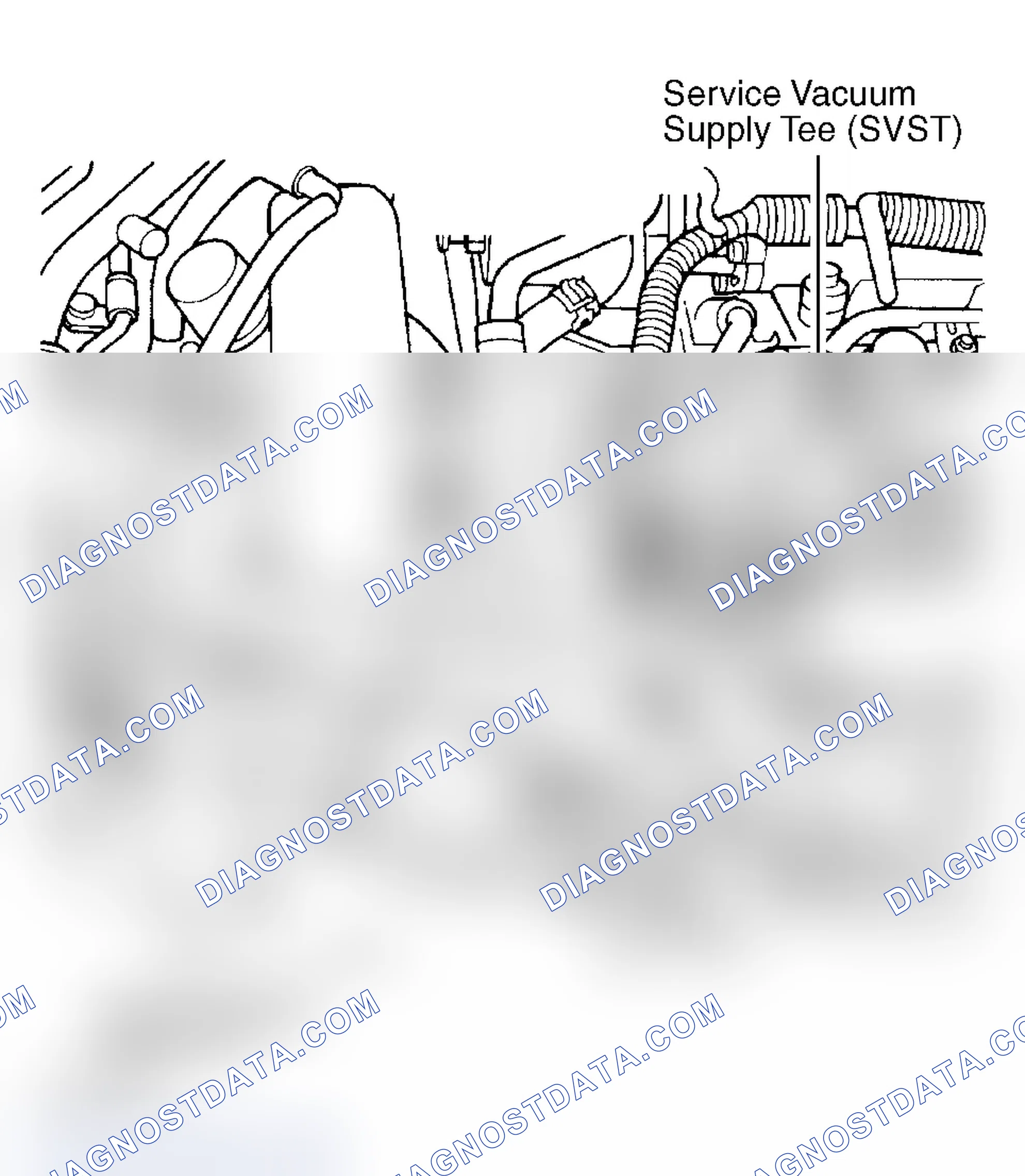 Scheme 109: Locating EVAP System Test Port & Service Vacuum Supply Tee (SVST)