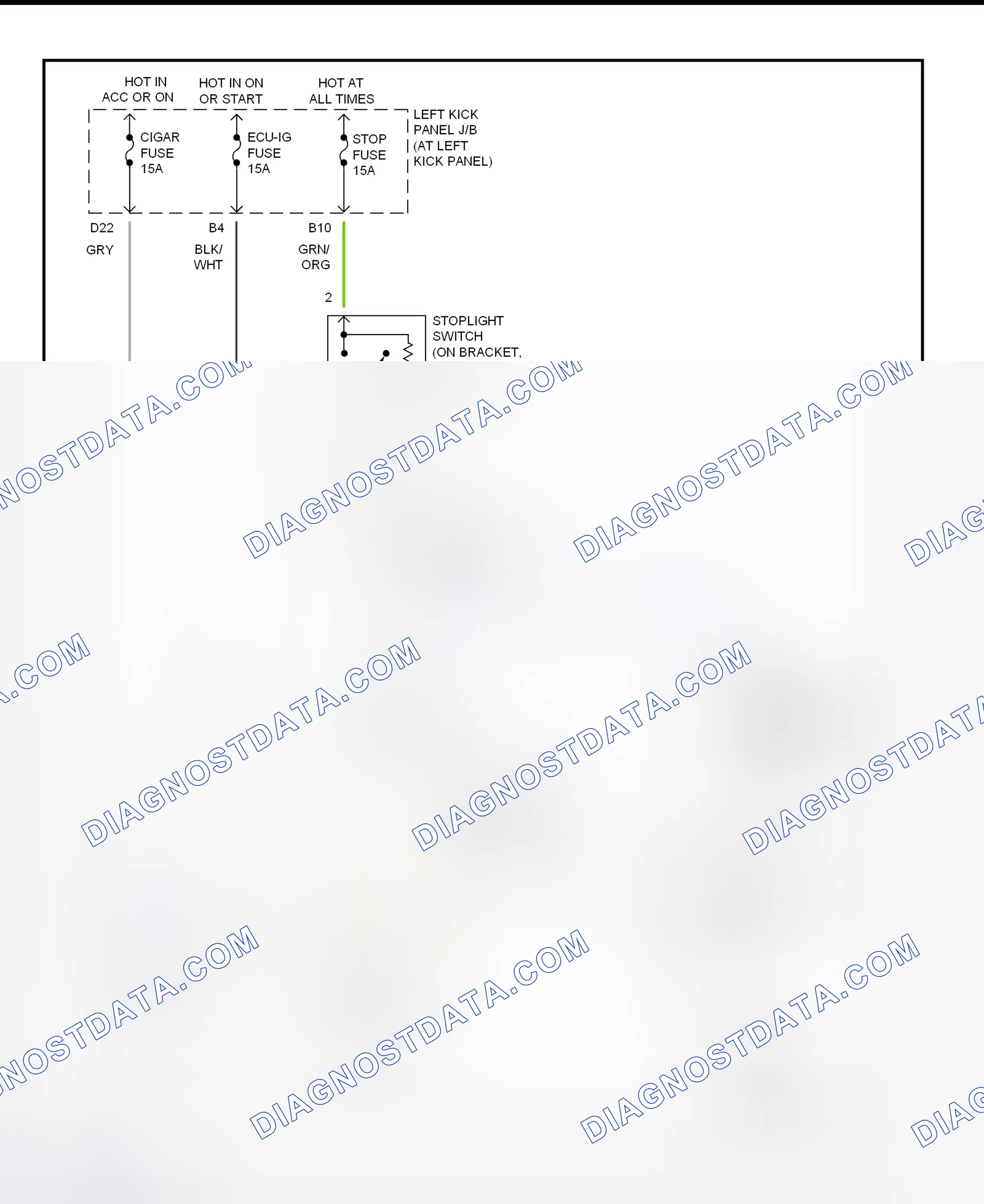 Scheme 294: Shift Interlock System Wiring Diagram (2001 - Lexus LX470)
