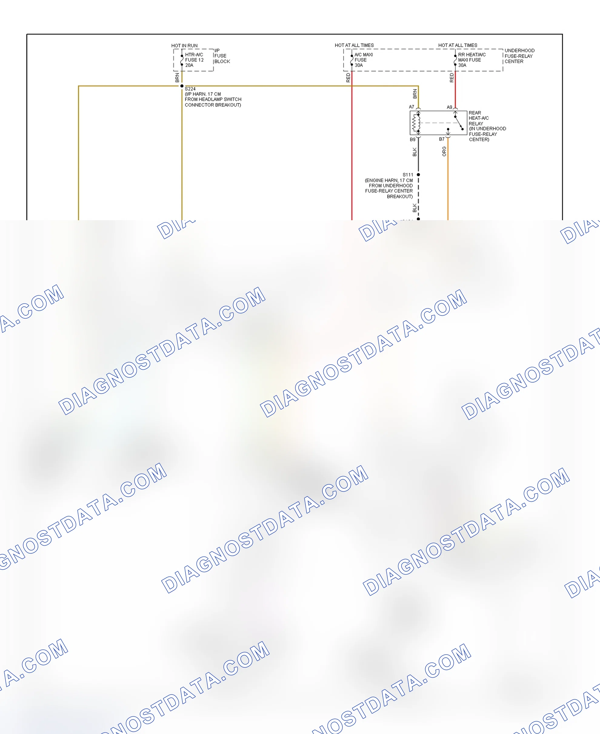 Fig. 21: Heater System Wiring Diagram (Astro & Safari)