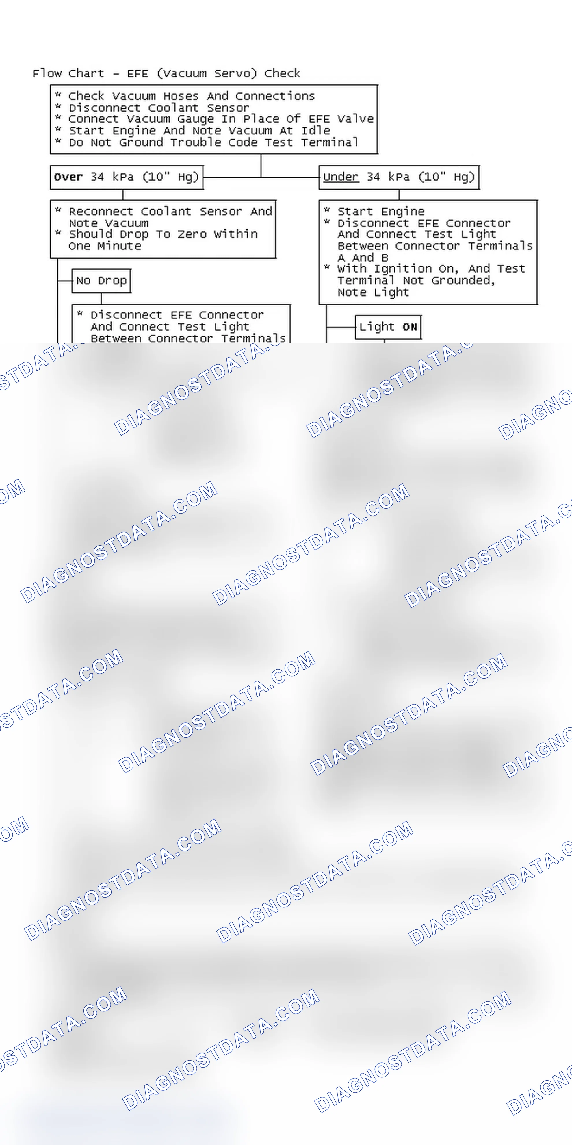 Scheme 205: Flow Chart - EFE (Vacuum Servo) Check