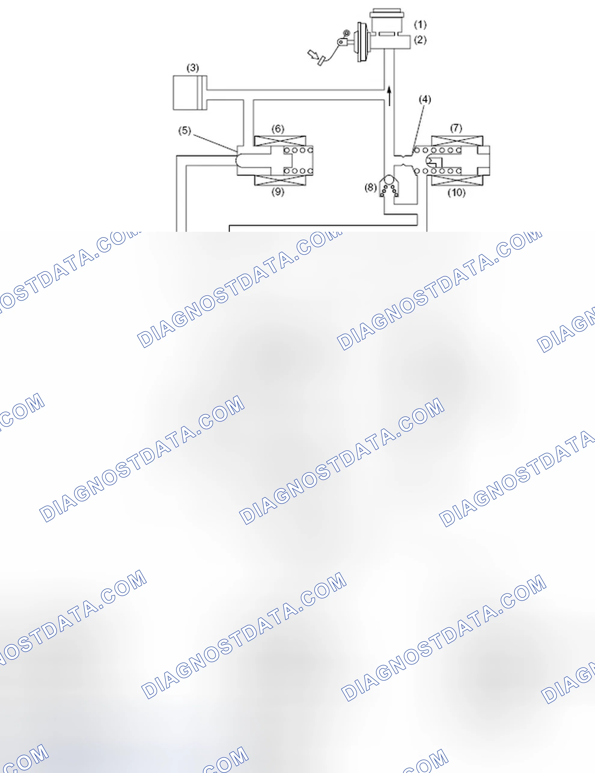 Scheme 66: PRESSURE "DECREASE" CONTROL WITH BRAKE PEDAL DEPRESSED