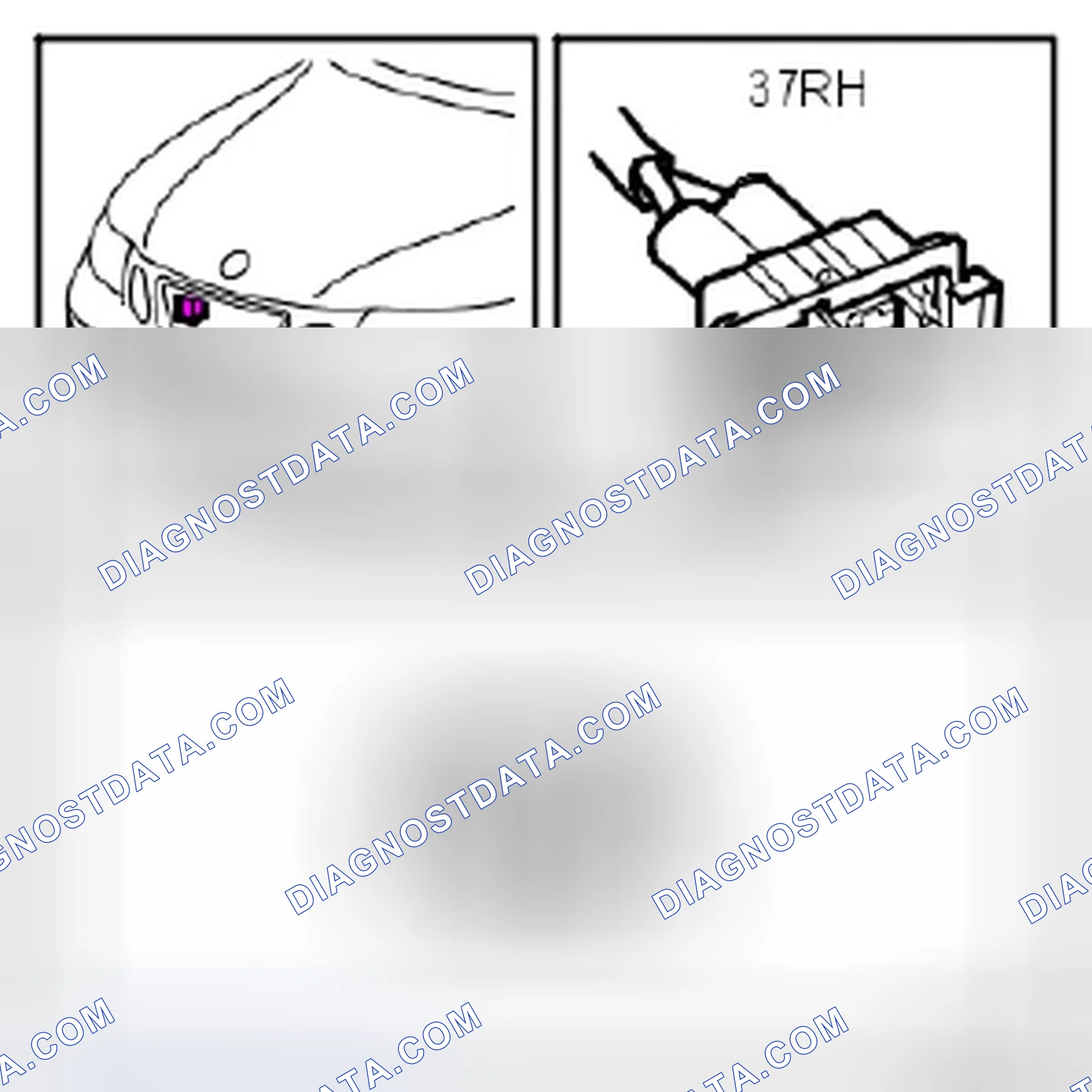 Scheme 323: Right radiator fan motor (37RH)