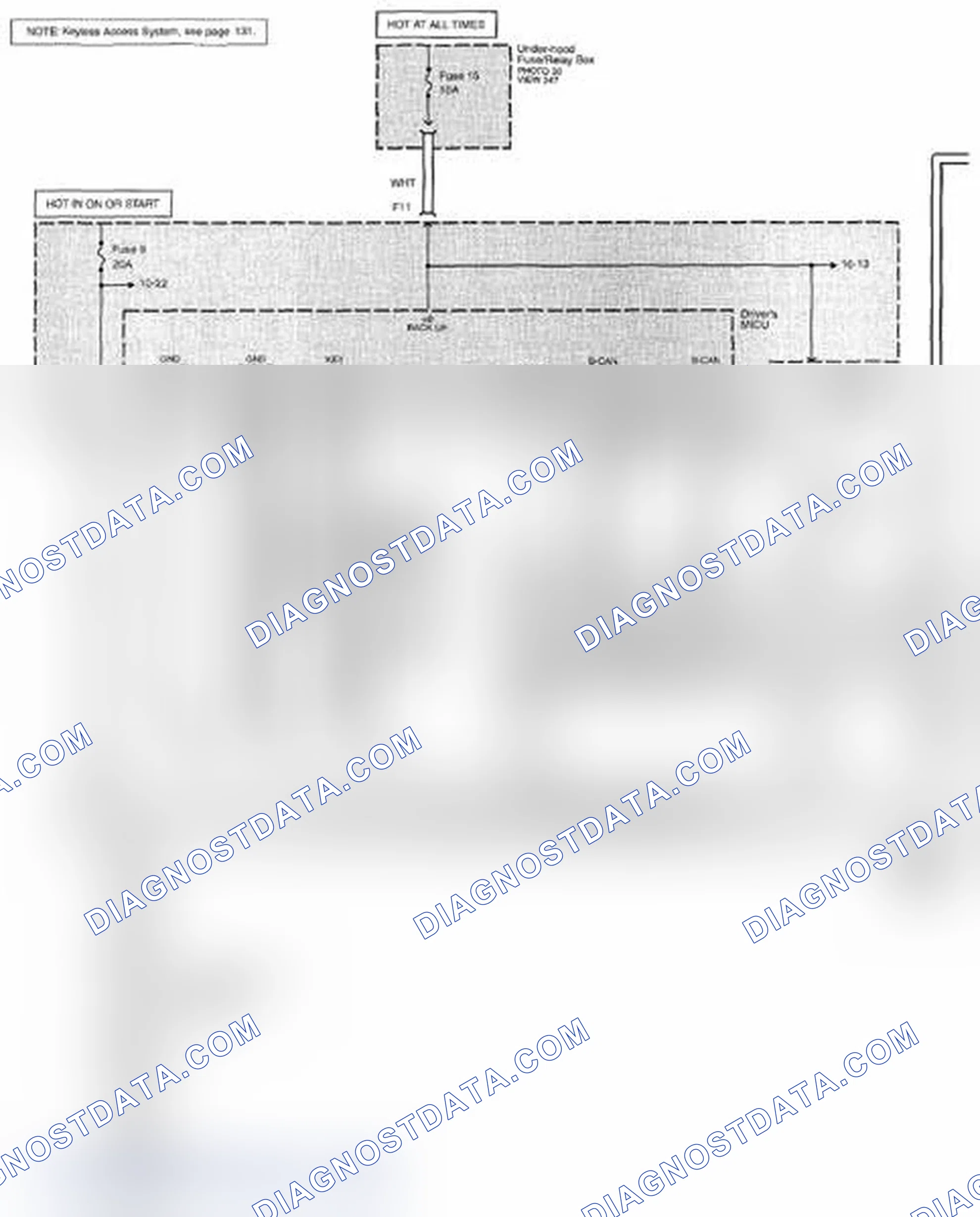 Scheme 392: Immobilizer System Circuit Diagram - Without Keyless Access (Page 132)