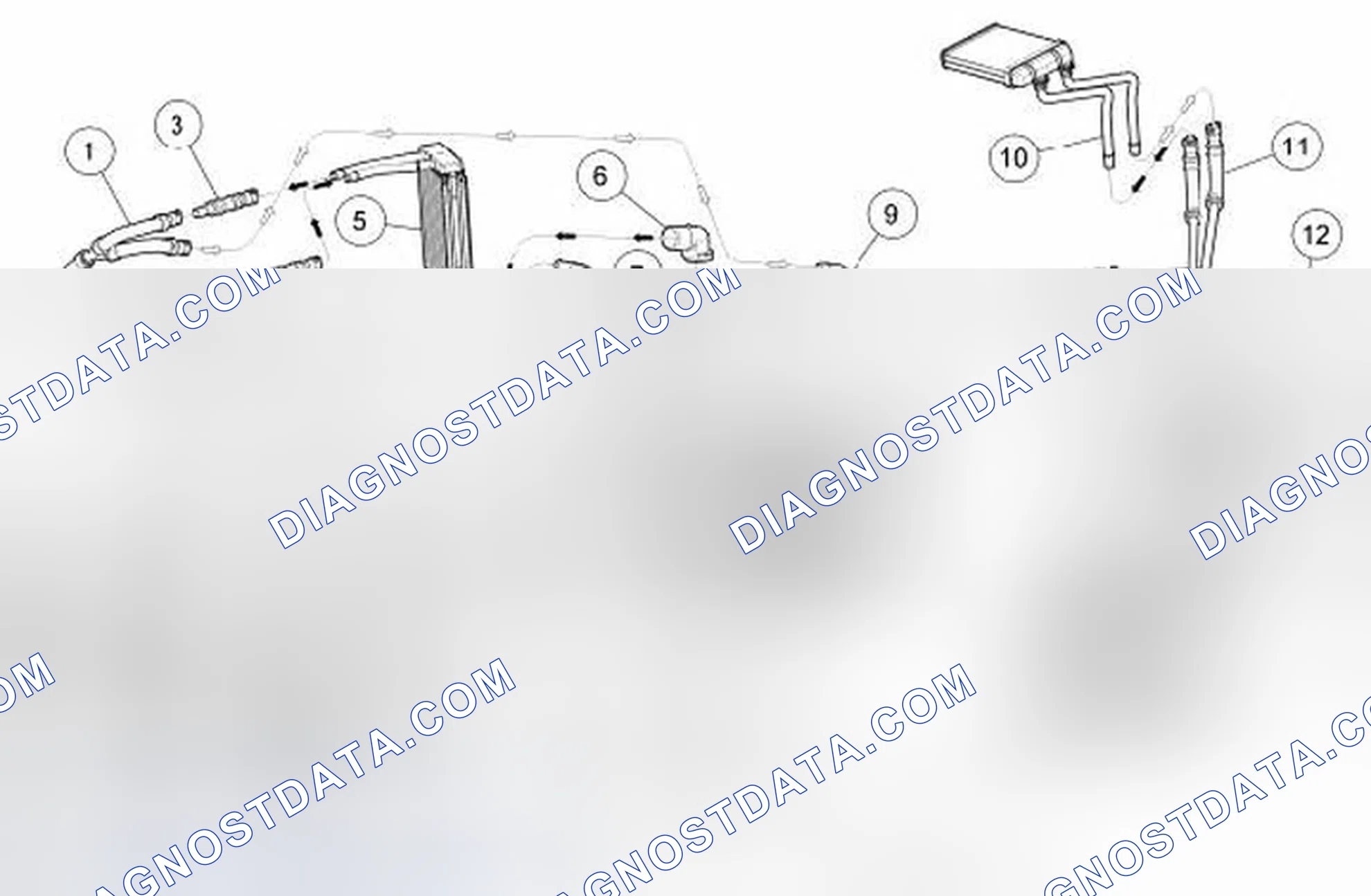 Scheme 18: Coolant Flow Diagram, Expedition EL and Navigator L with Auxiliary Heater