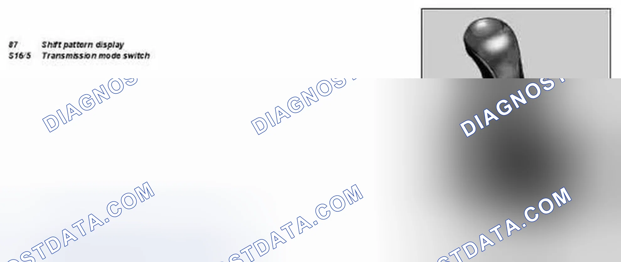 Scheme 339: Identifying Shift Pattern Display And Transmission Mode Switch (Shows Model 230.474)