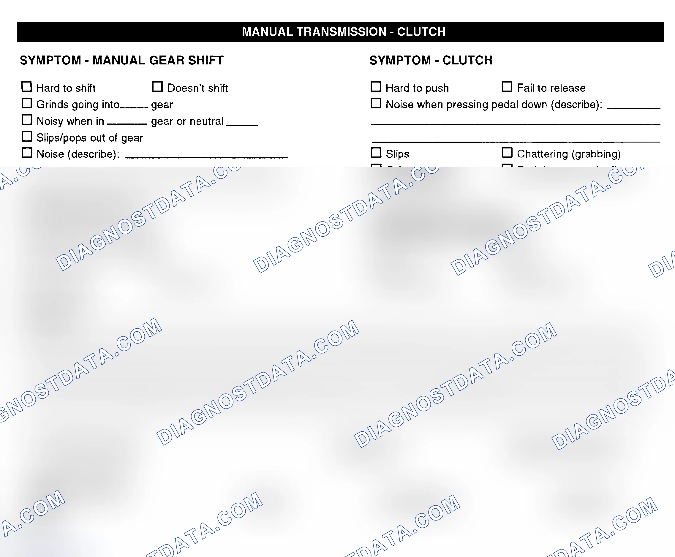 Scheme 10: Manual Transmission & Clutch