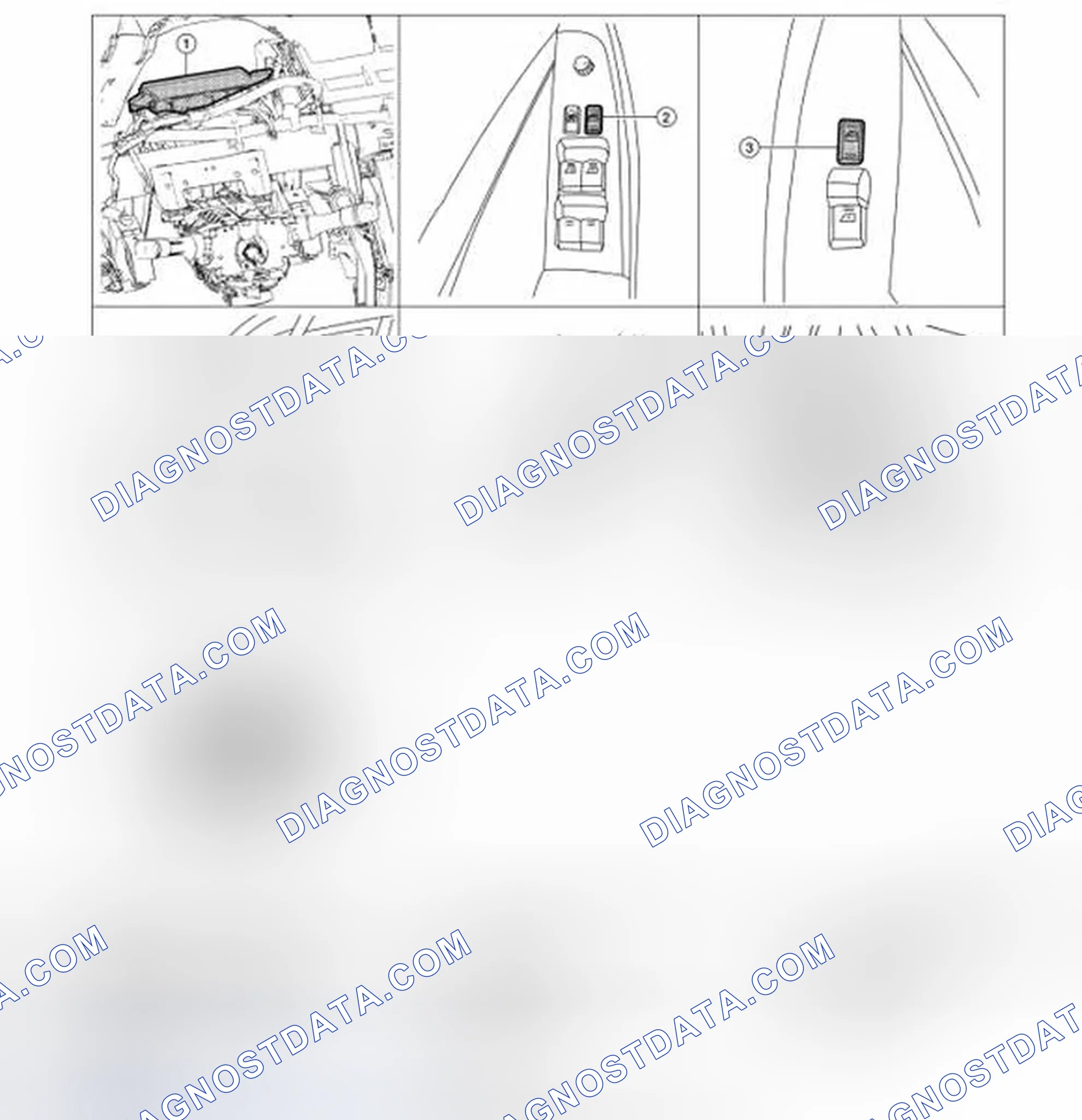 Scheme 50: Identifying Door Lock And Unlock Switch Component Location