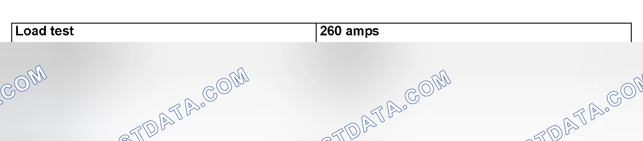 Scheme 49: LOAD TEST RATE CHART