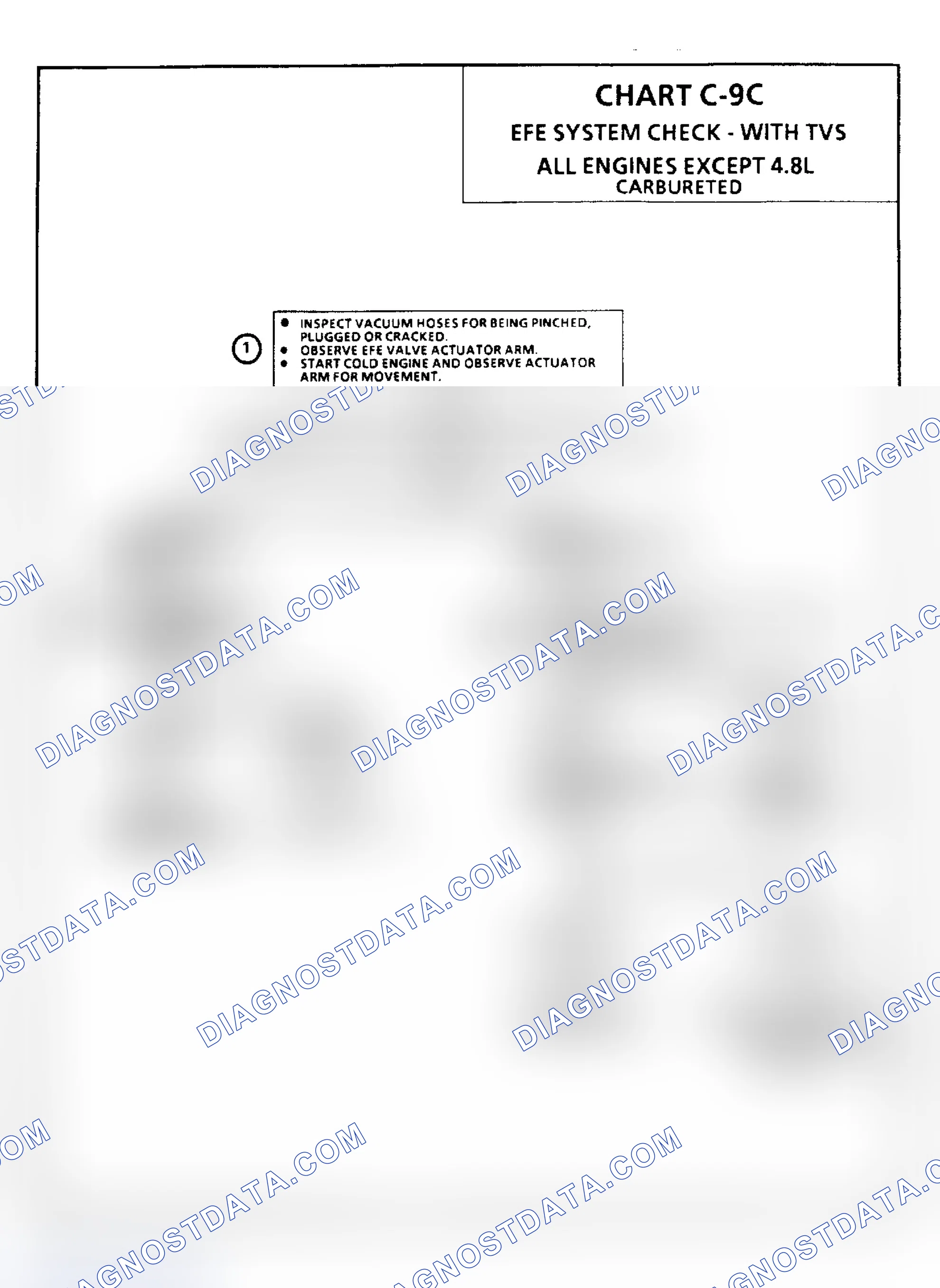 Scheme 134: Chart C9C, EFE System Check-With TVS