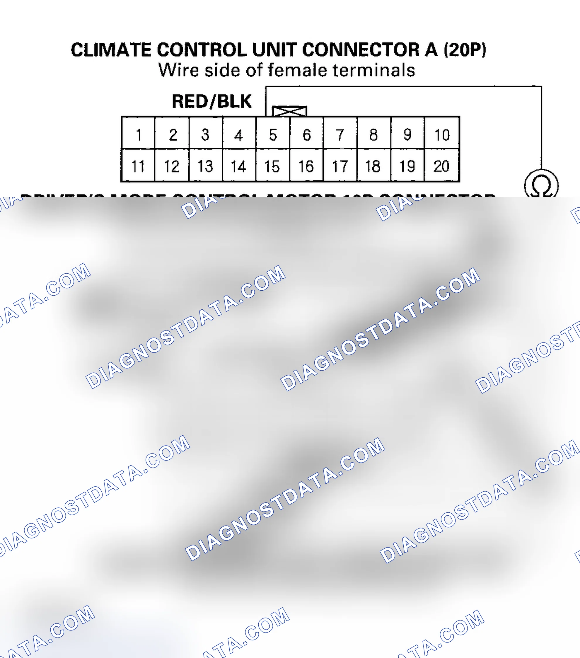 Scheme 50: DTC B1239 or DTC indicator O: An Open or Short in the Driver's Mode Control Motor Circuit