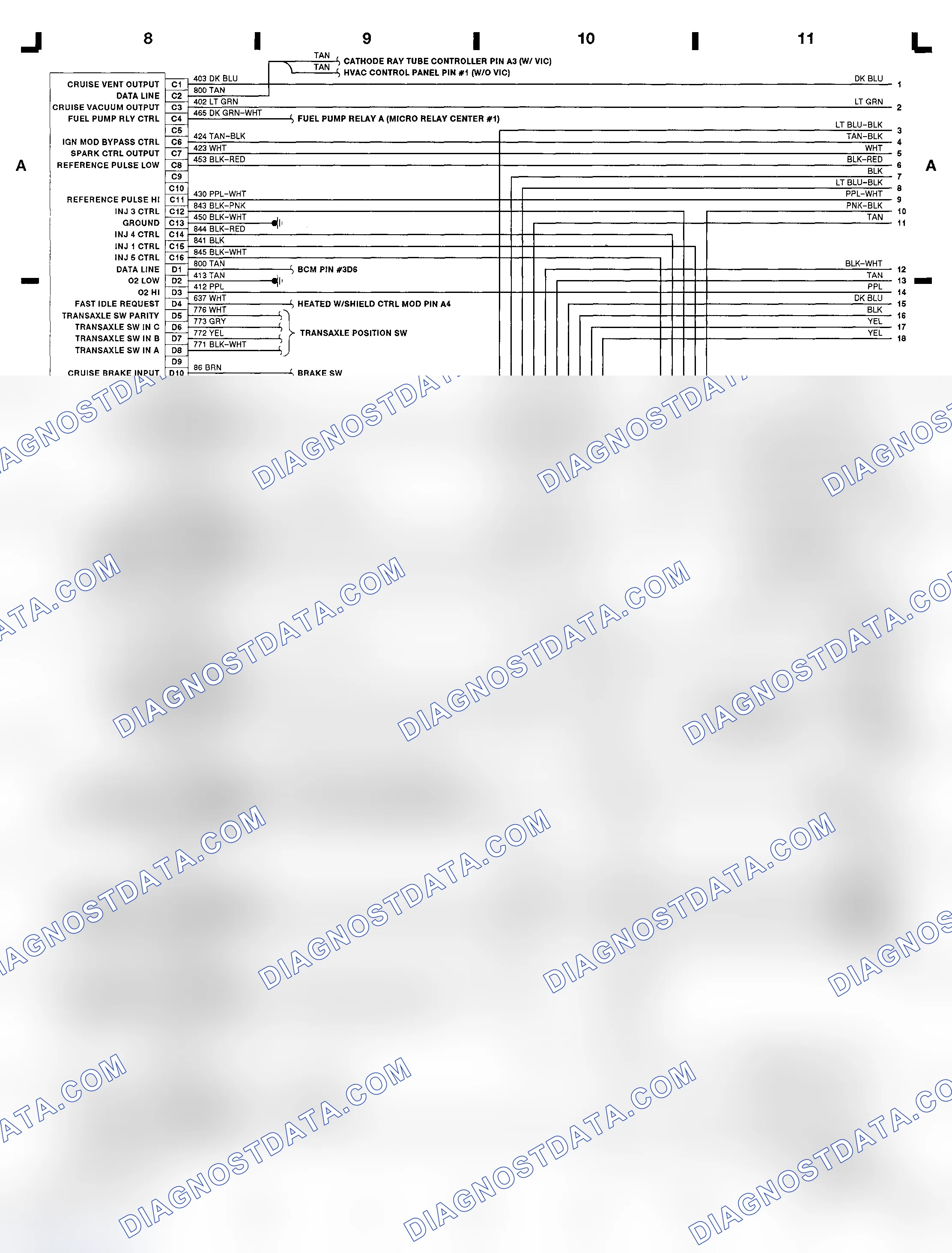 Scheme 34: 3.8L (VIN L) PCM Wiring Diagram (Toronado & Trofeo - 1 of 2)