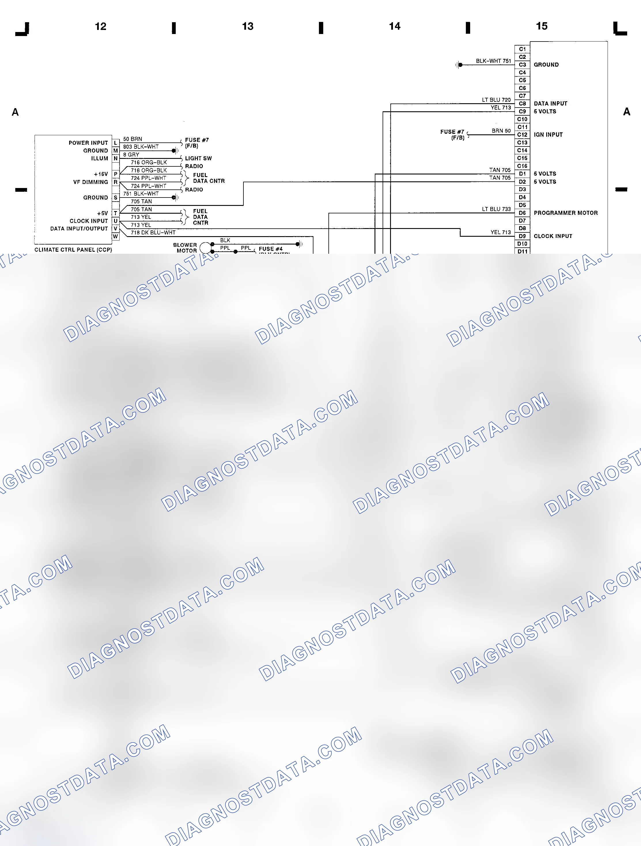 Scheme 38: 4.9L (VIN B) PCM Wiring Diagram (DeVille & Fleetwood)