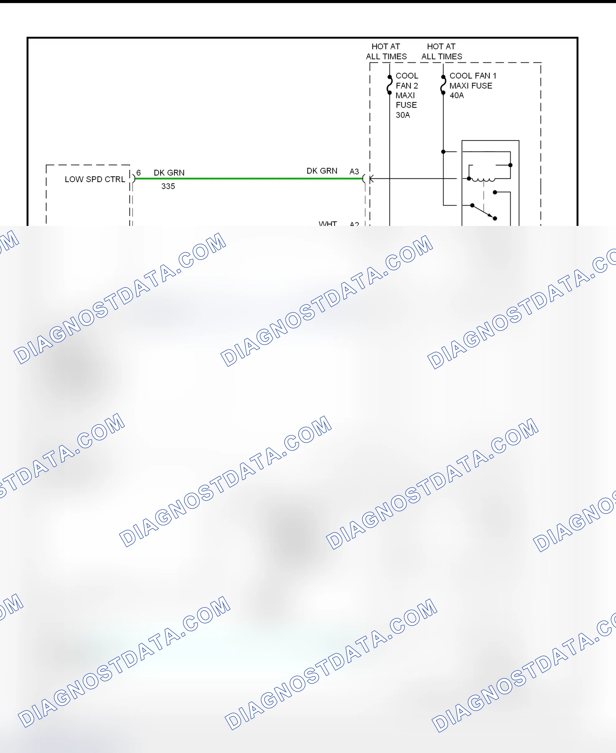 Scheme 16: Cooling Fan System Wiring Diagram (1998 Intrigue)