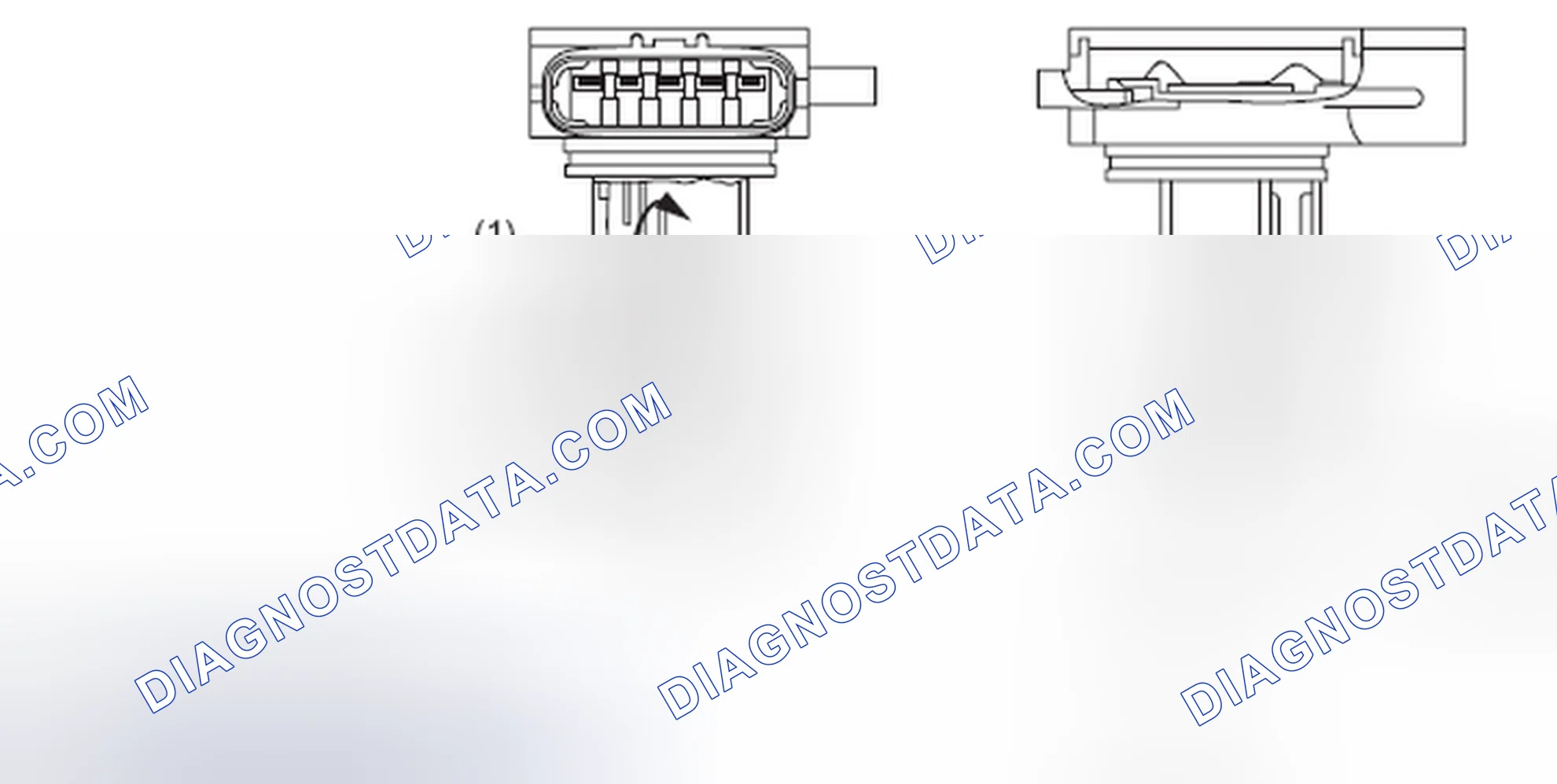 Scheme 50: MASS AIR FLOW AND INTAKE AIR TEMPERATURE SENSOR